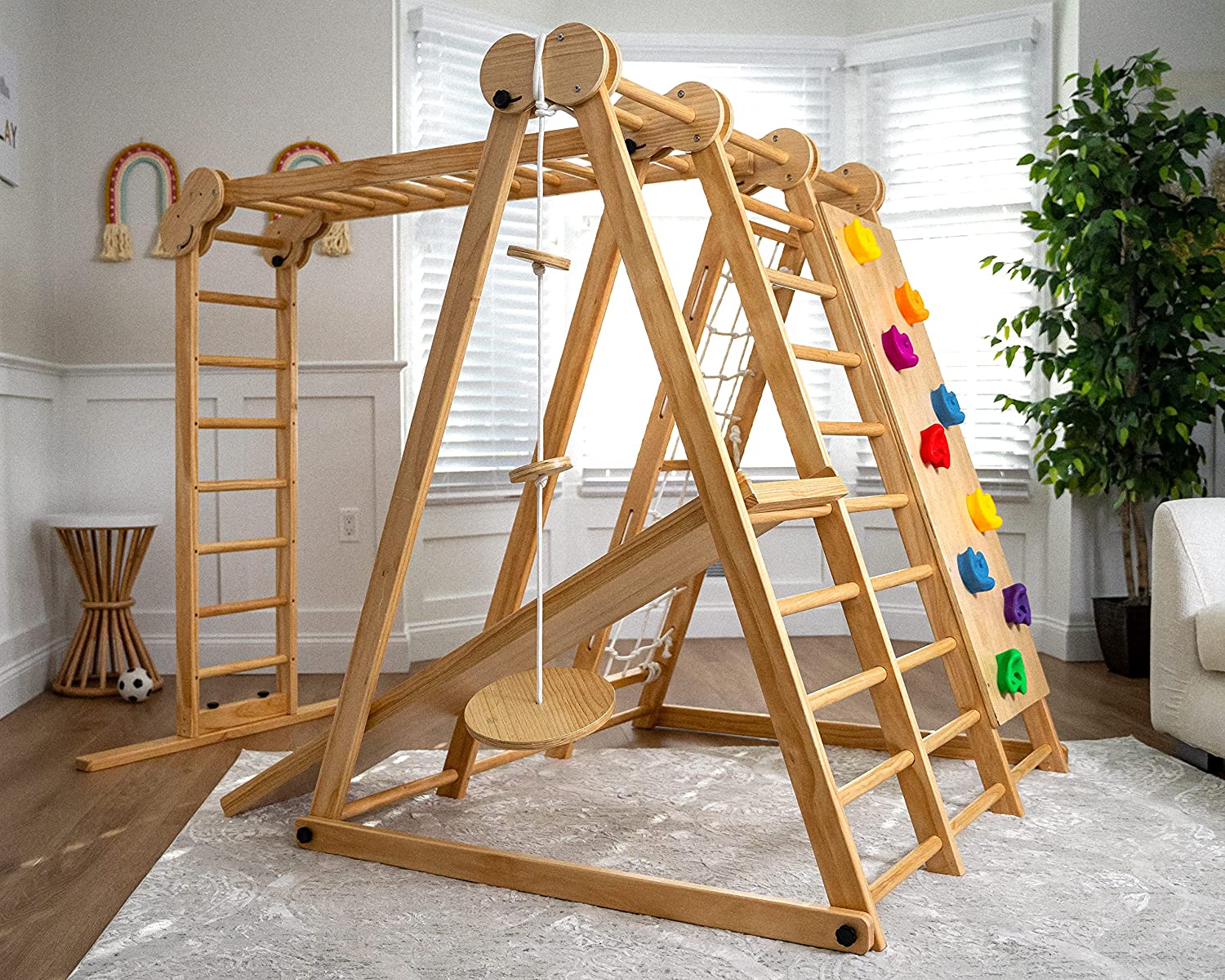 Chestnut - 8-in-1 Indoor Jungle Gym for Toddlers
