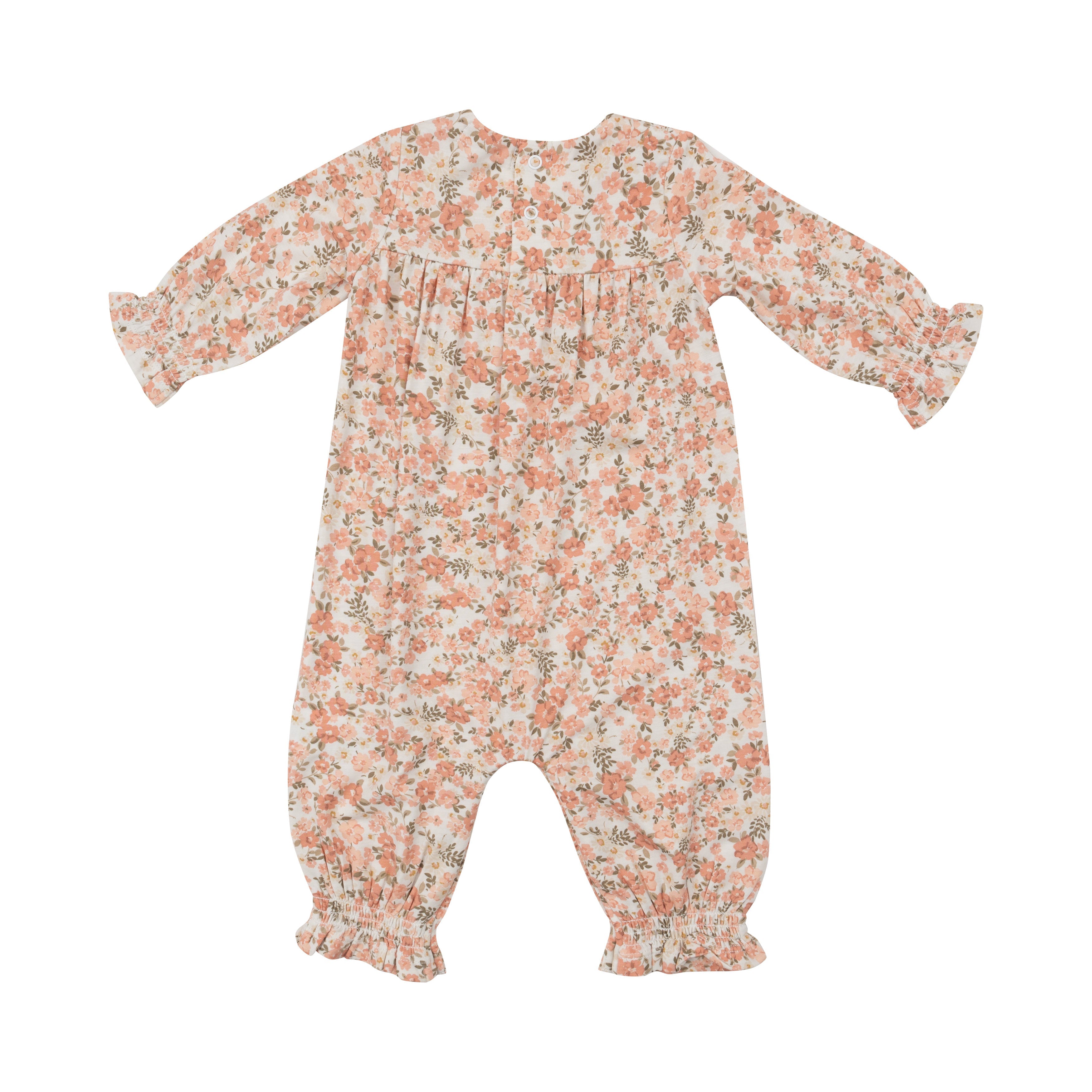 Smocked Romper - Sweet Rose Calico