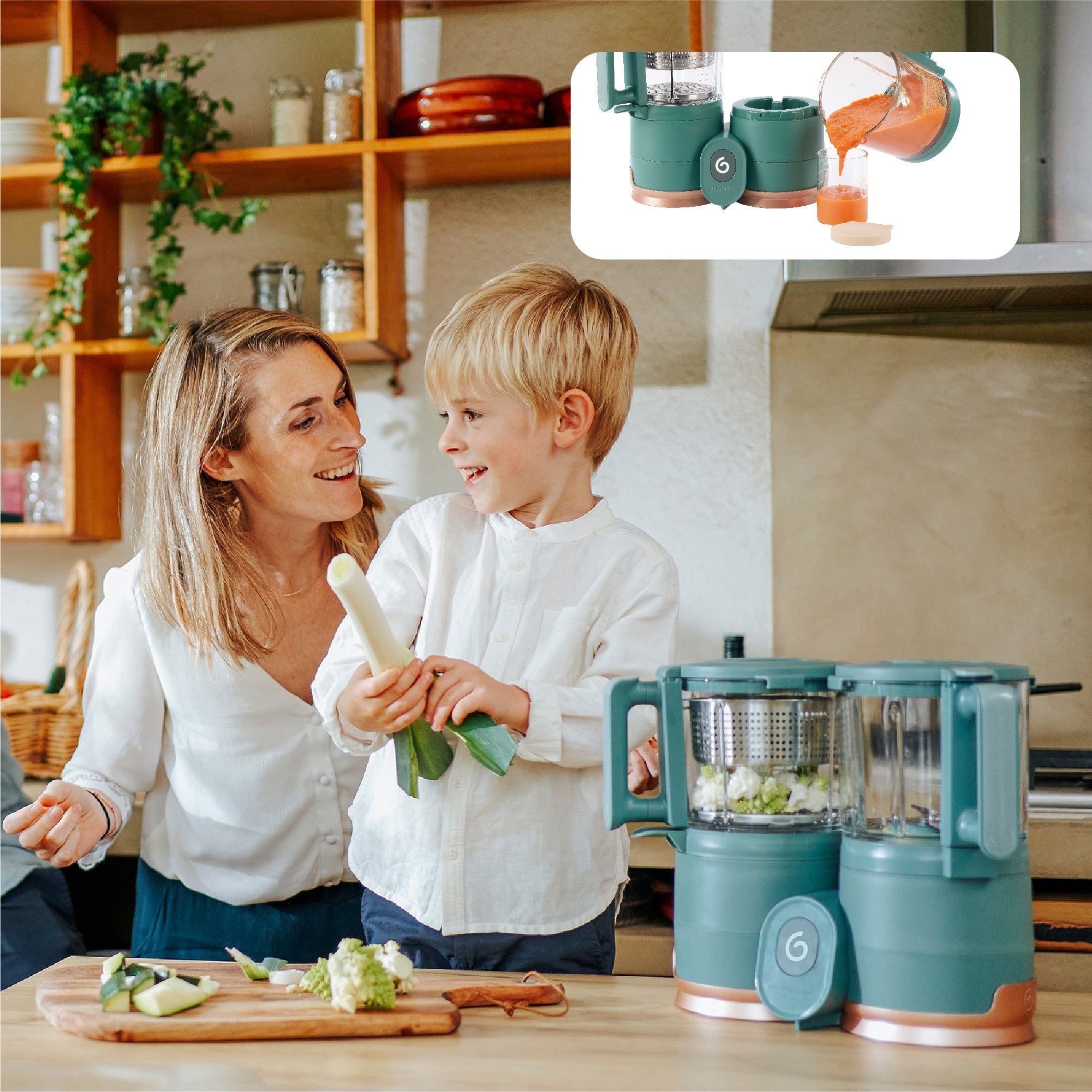 Duo Meal Glass - Baby Food Maker (Blender and Steamer) + Free Food Containers