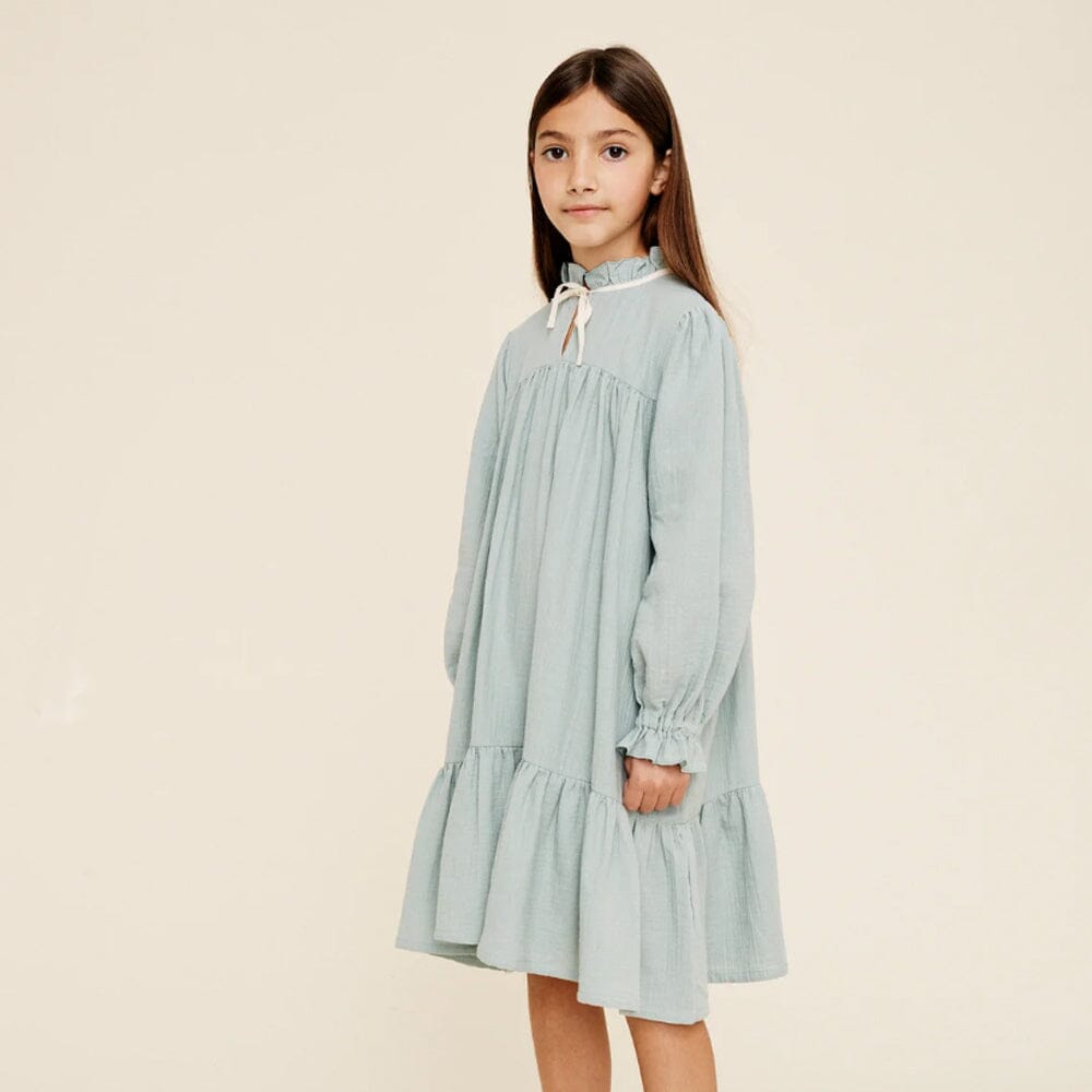 Agatha Dress - Aqua Grey