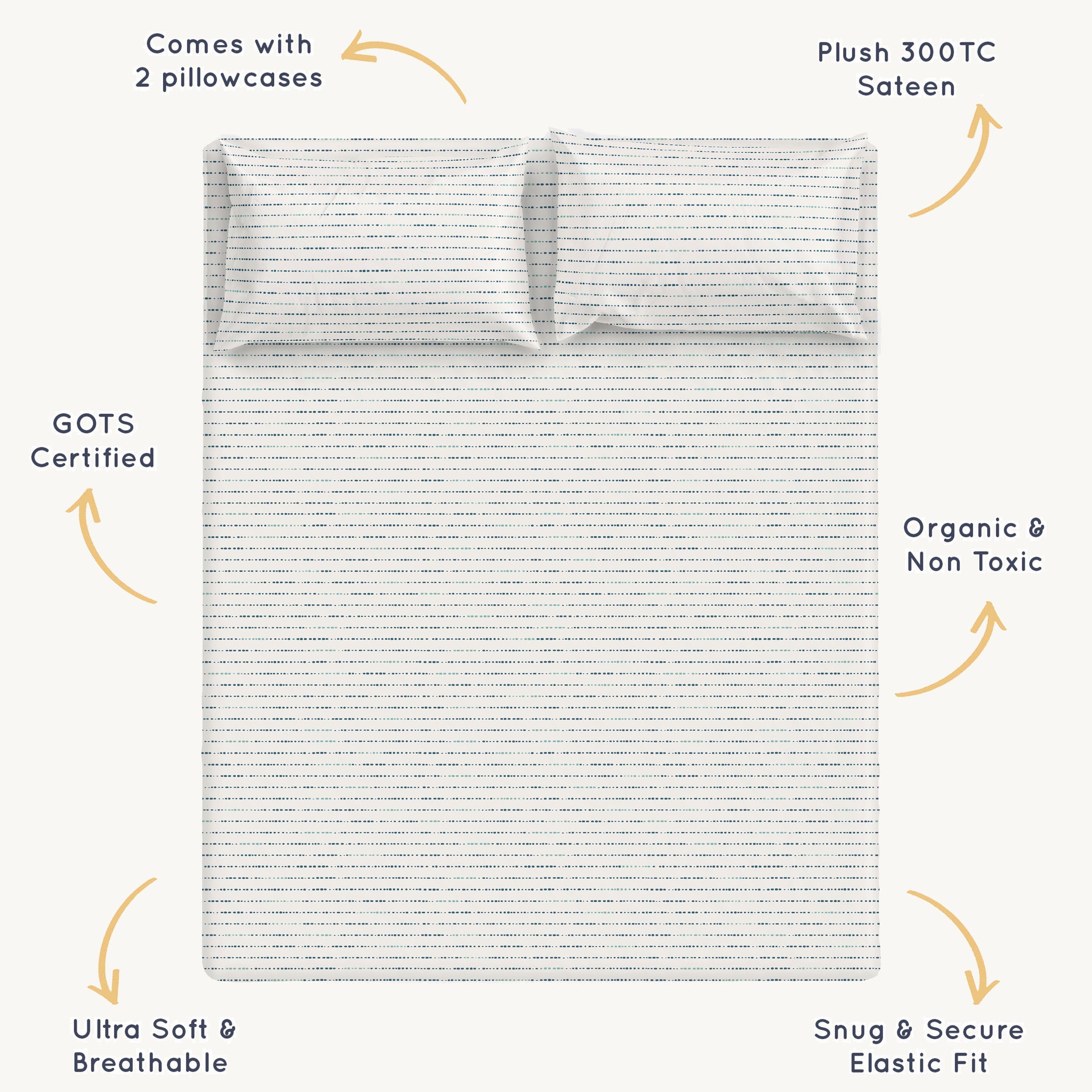 Organic Cotton Sheet Set - Pebble
