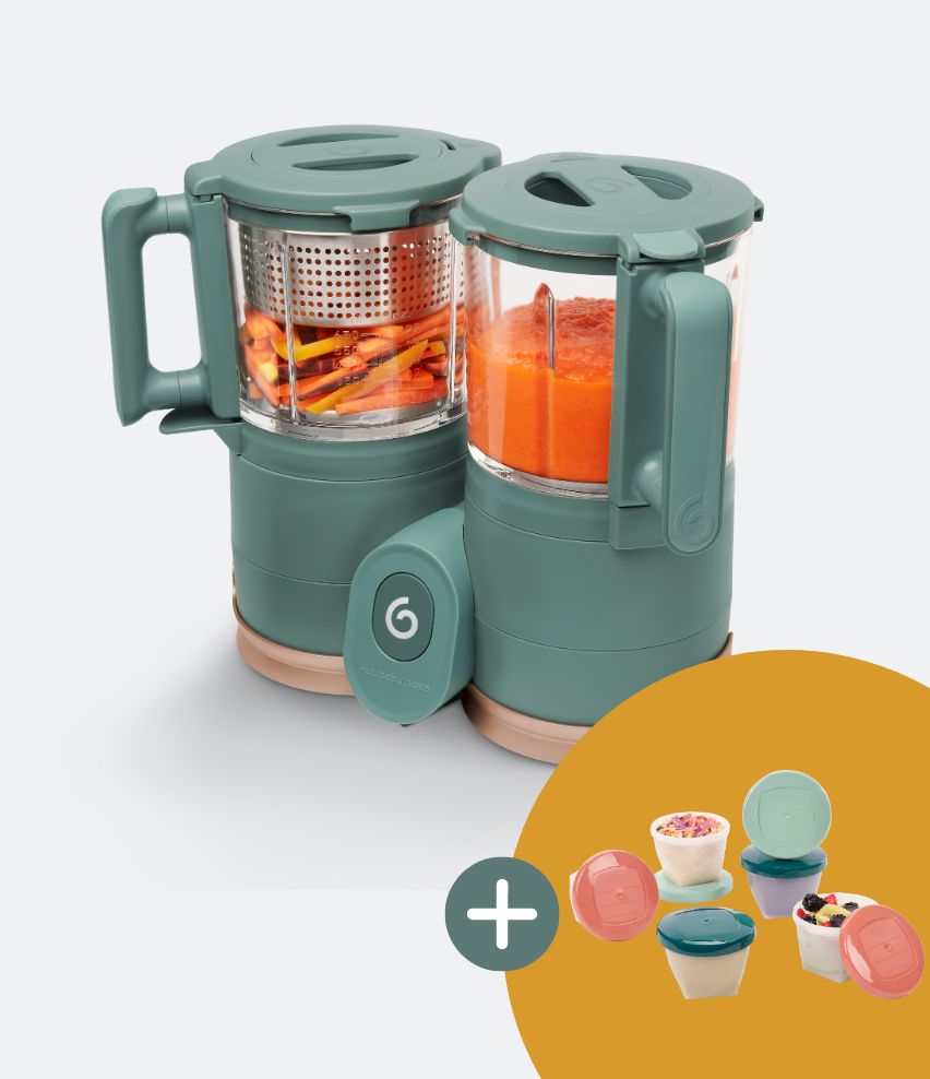 Duo Meal Glass - Baby Food Maker (Blender and Steamer) + Free Food Containers