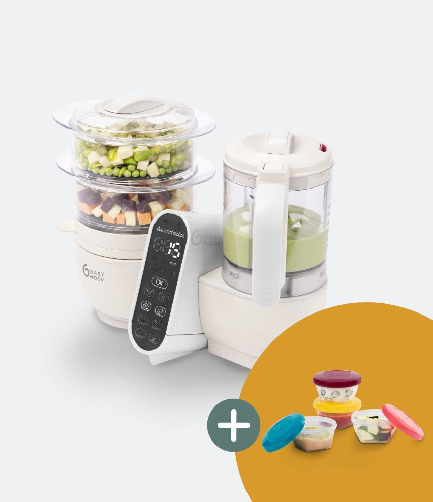 Duo Meal Station Baby Food Maker + 4 Free Food Containers