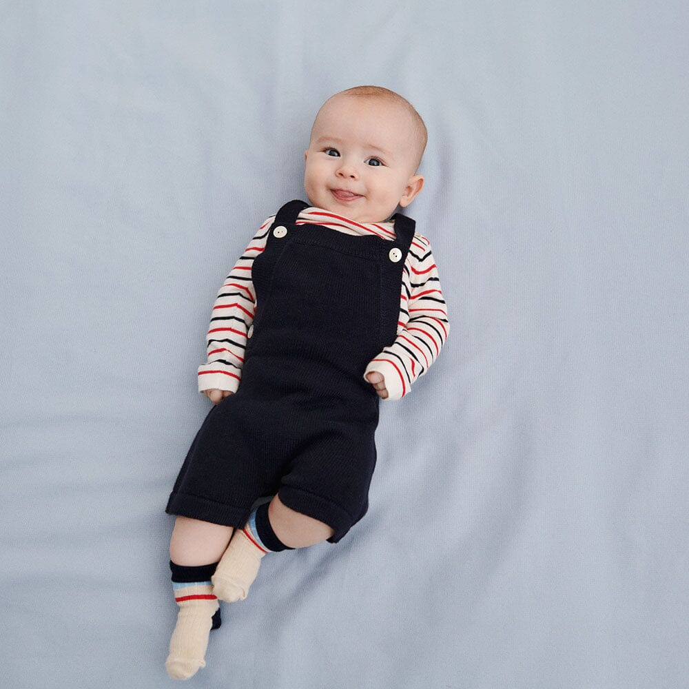 Baby Short Overalls - Dark Navy