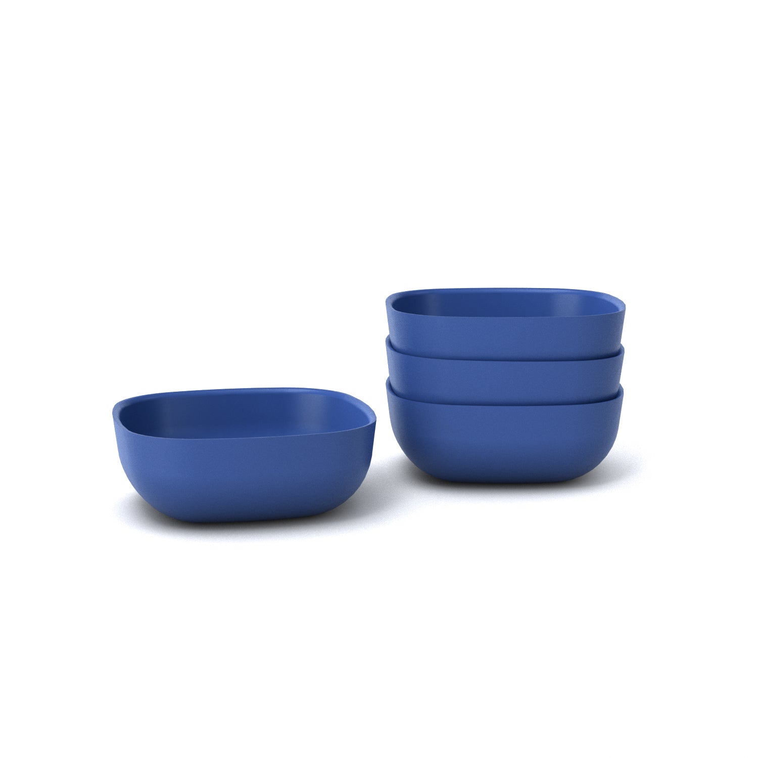 Bamboo Cereal Bowl - 4 Piece Set - Royal Blue