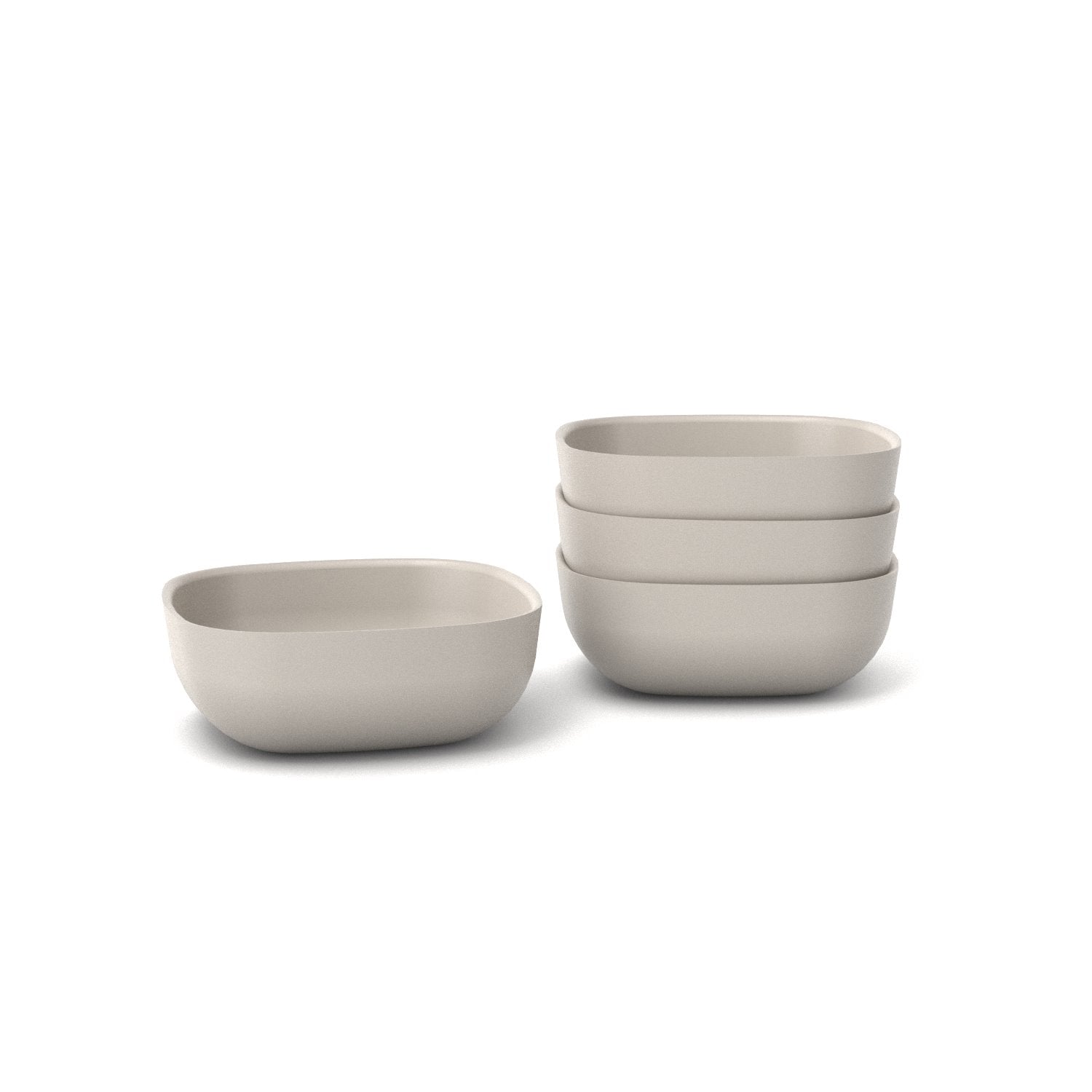 Bamboo Cereal Bowl - 4 Piece Set - Stone