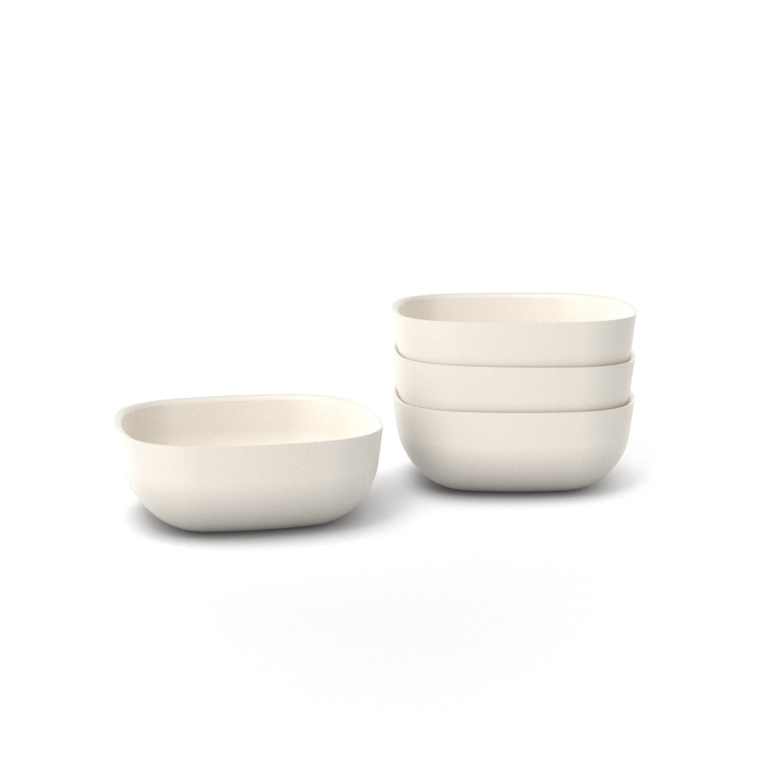 Bamboo Cereal Bowl - 4 Piece Set - Off White