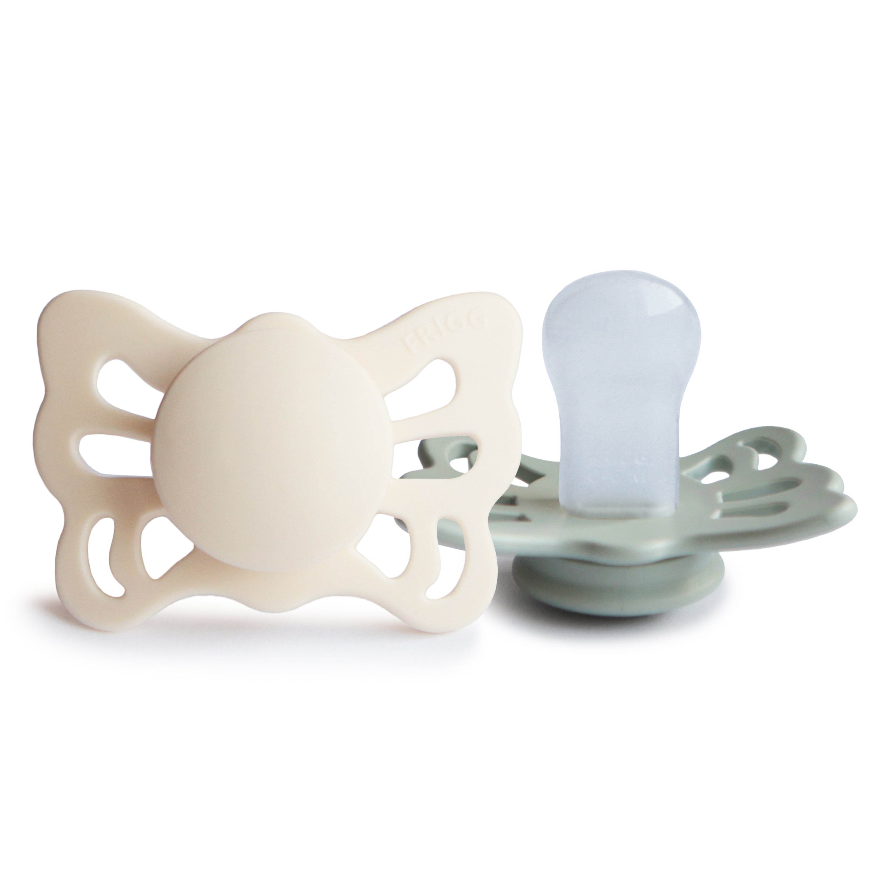 FRIGG Butterfly Anatomical Silicone Pacifier 2-Pack (0-6 Months)