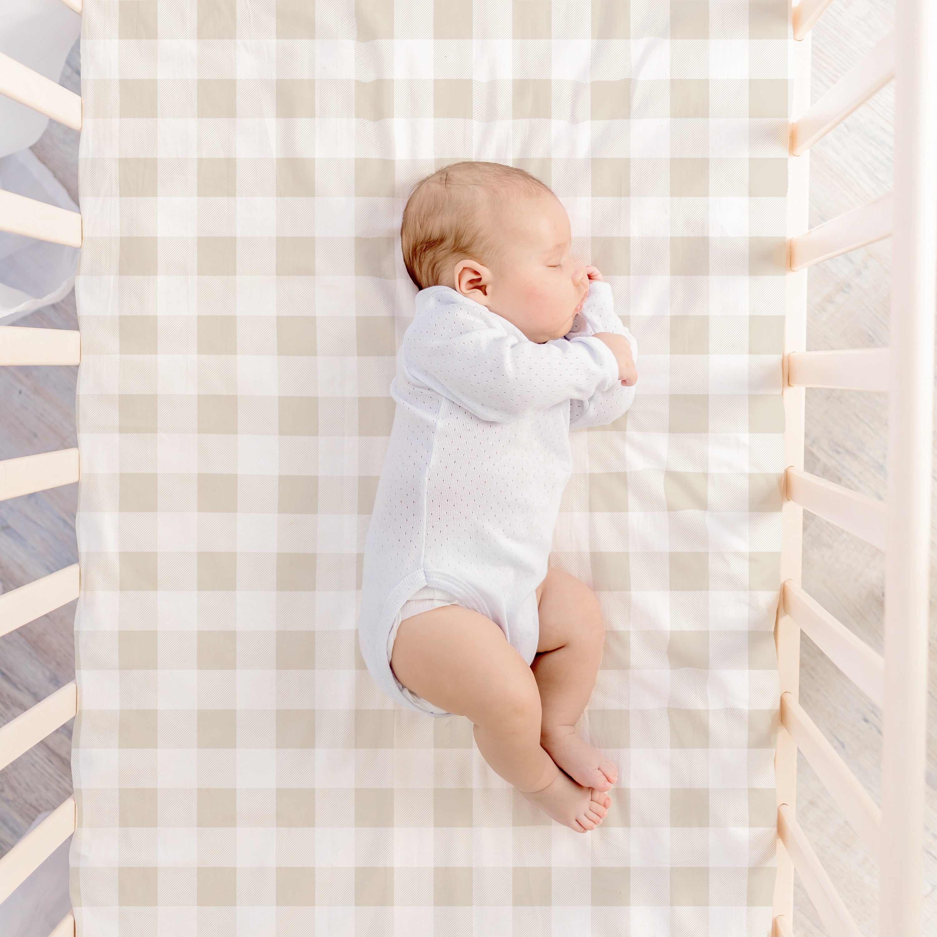 Organic Crib Sheet - Plaid