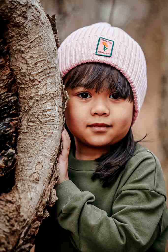 Baby Plant Protector Beanie Hat - Soft Pink