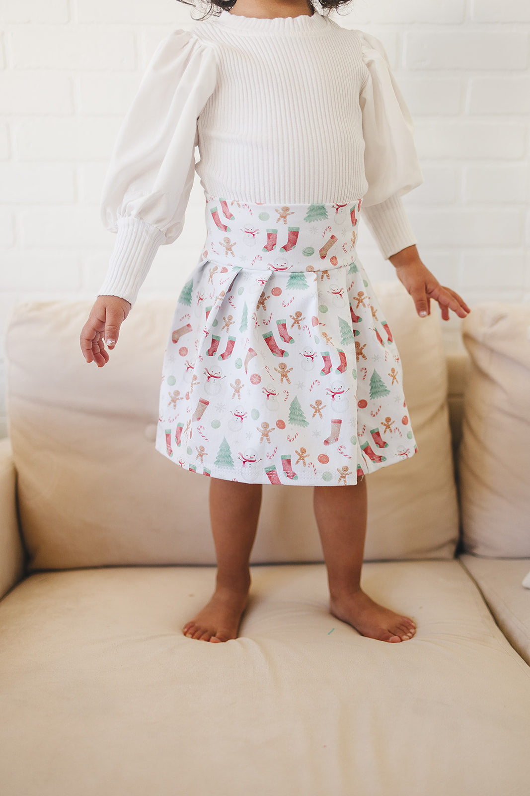 Snowman Doodle Skirt (Matching)