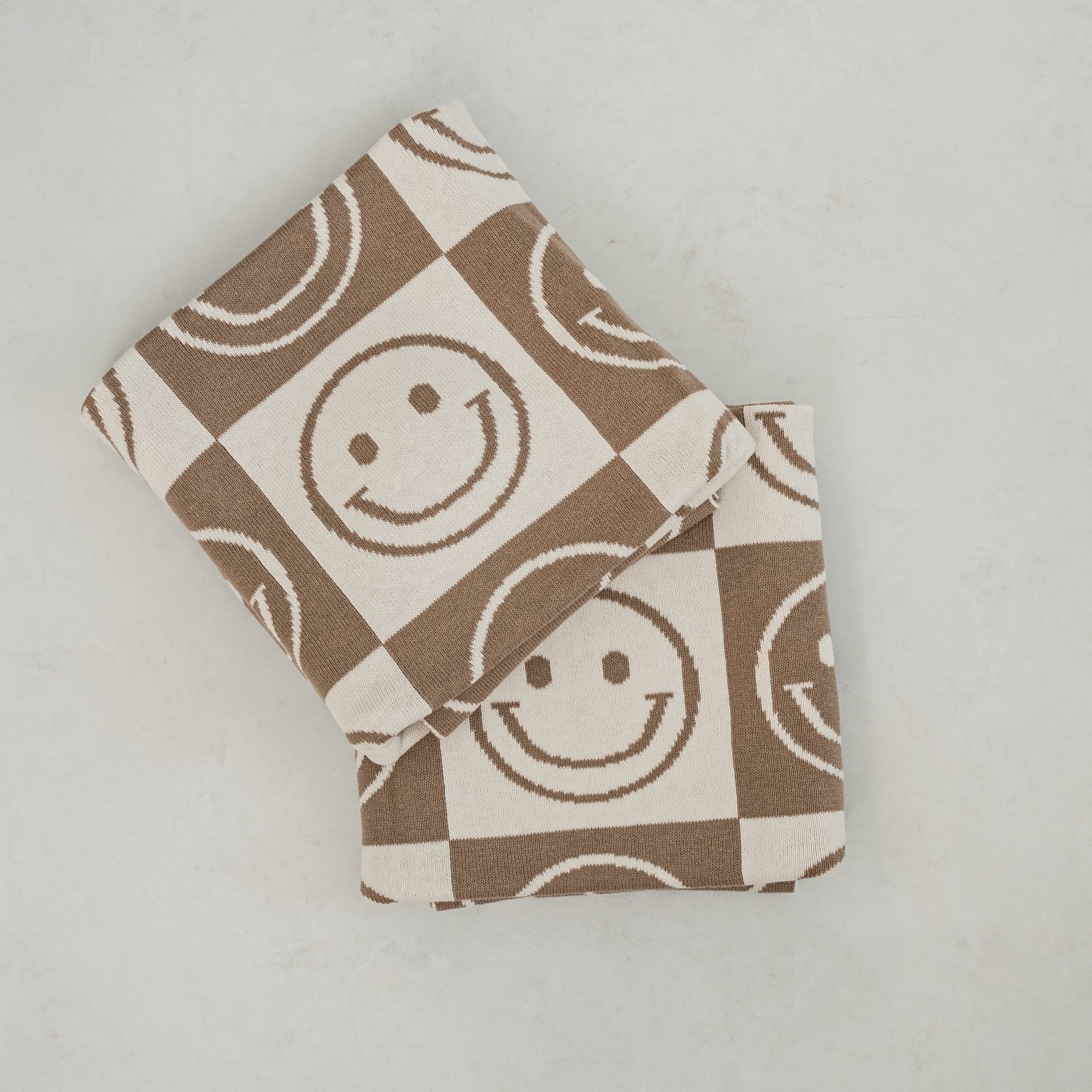 Smiley Knit Blanket