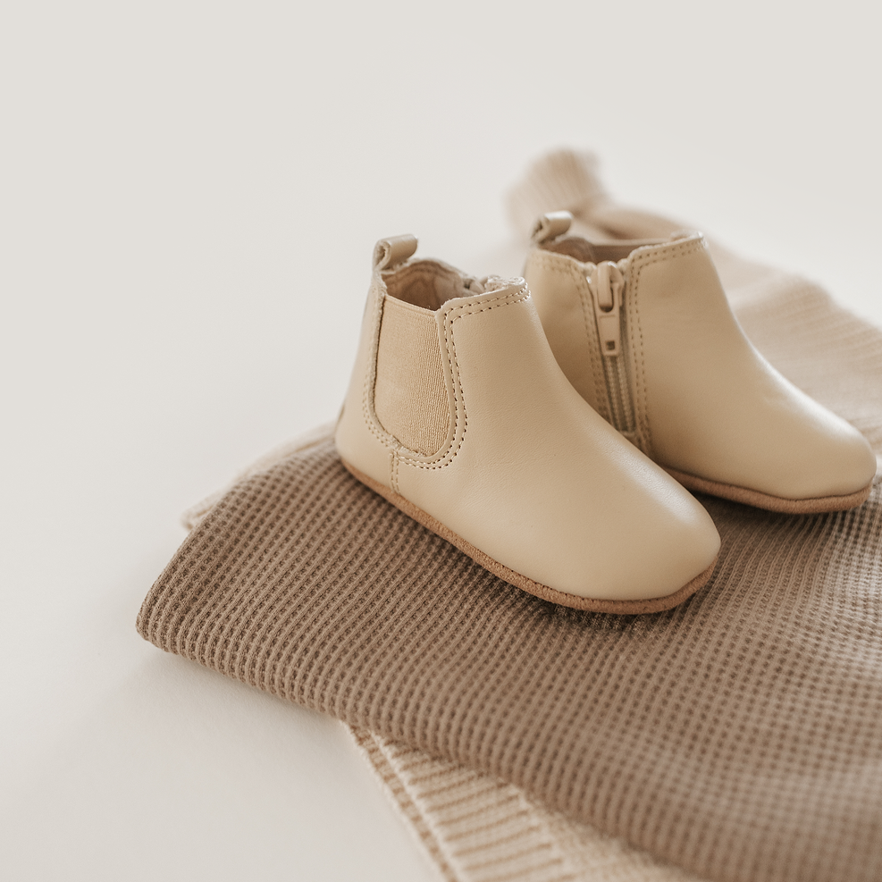 Leather Chelsea Boot | Color 'Bone' | Soft Sole