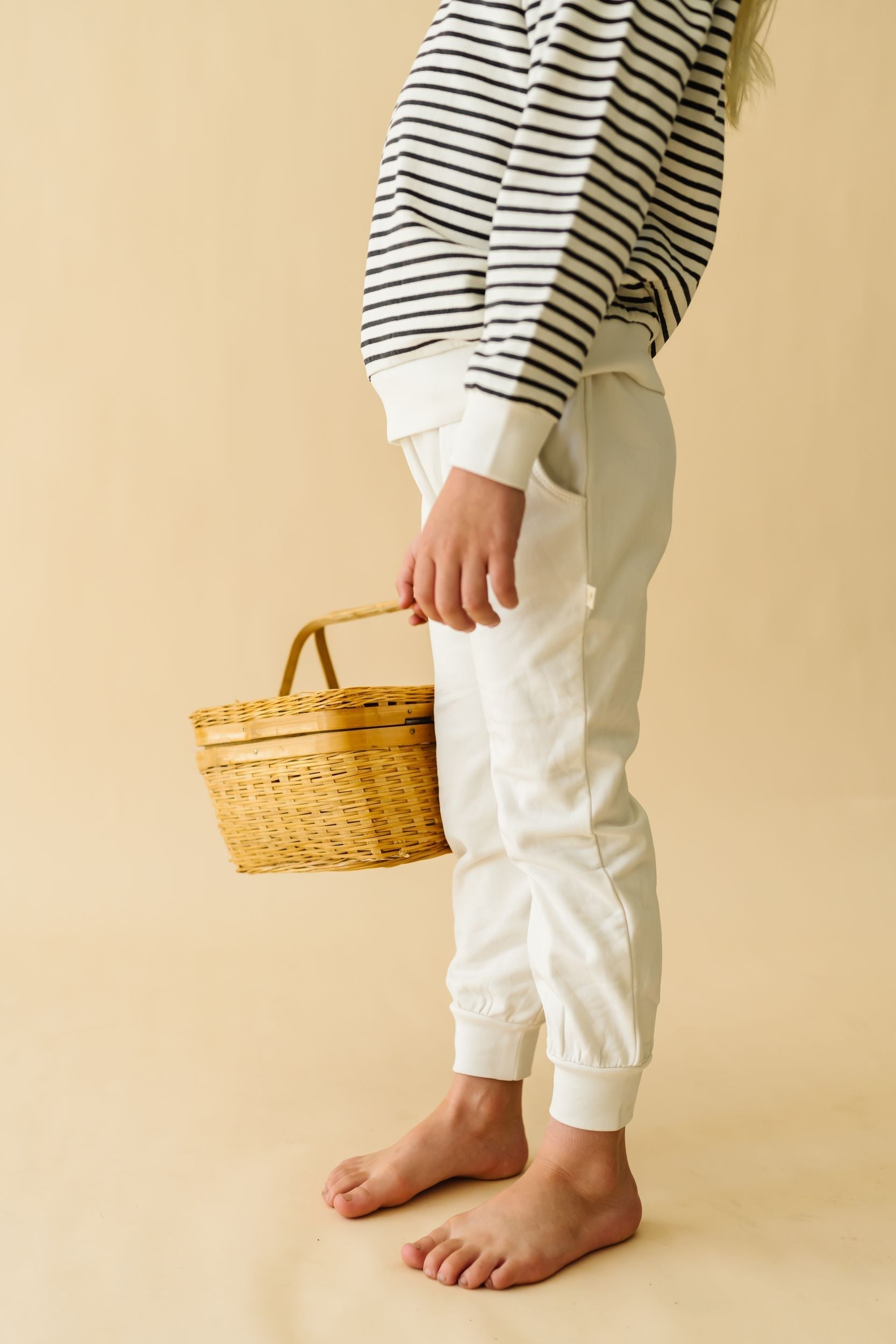 Organic Fleece Jogger Pants - Natural