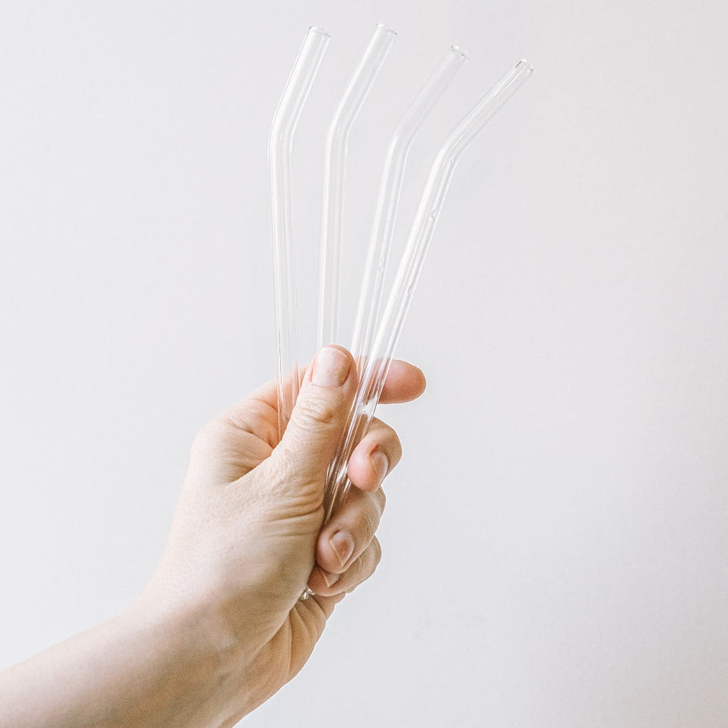 Glass Straws, 4 Pack