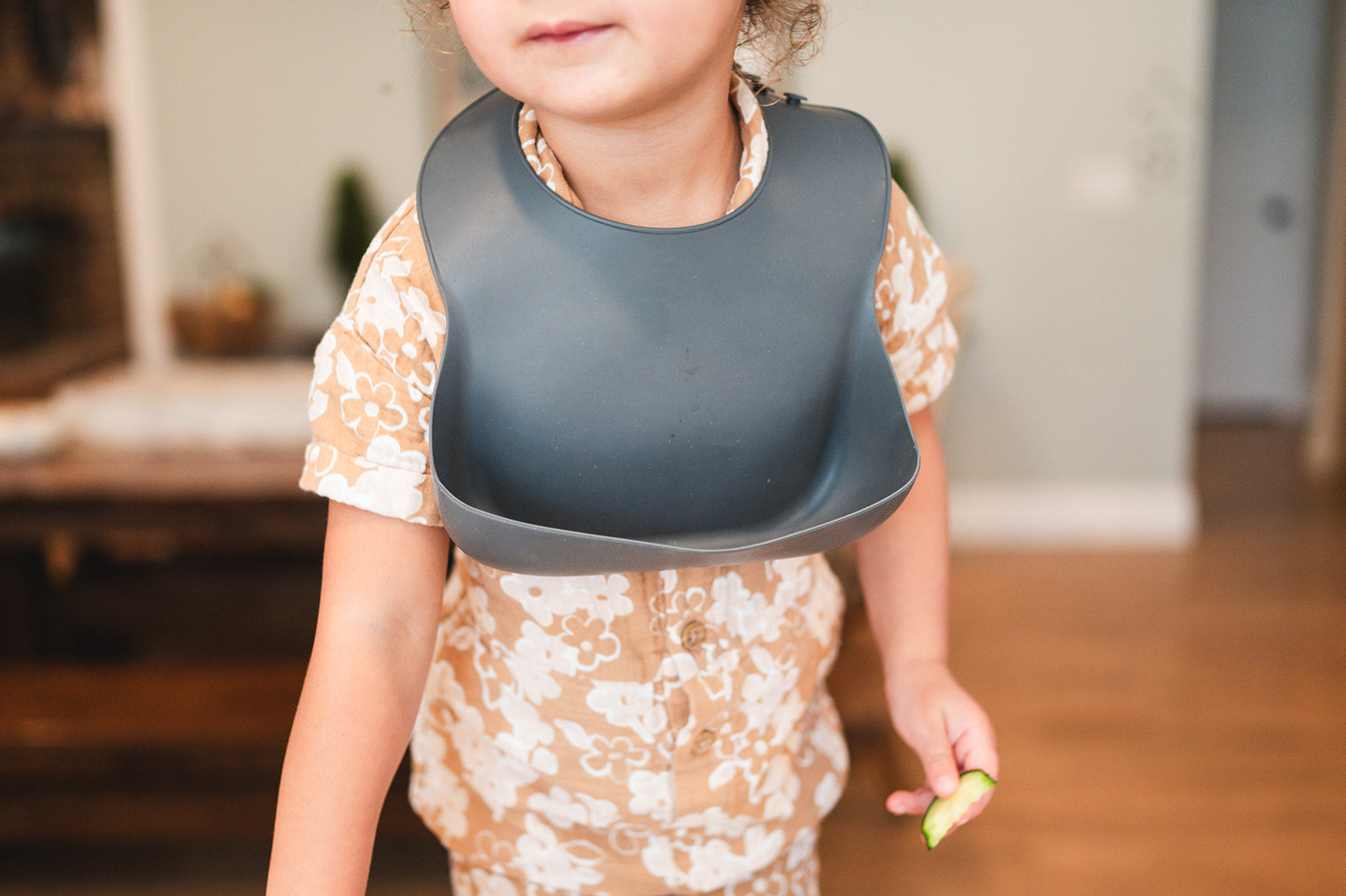 Charcoal Silicone Baby Bib