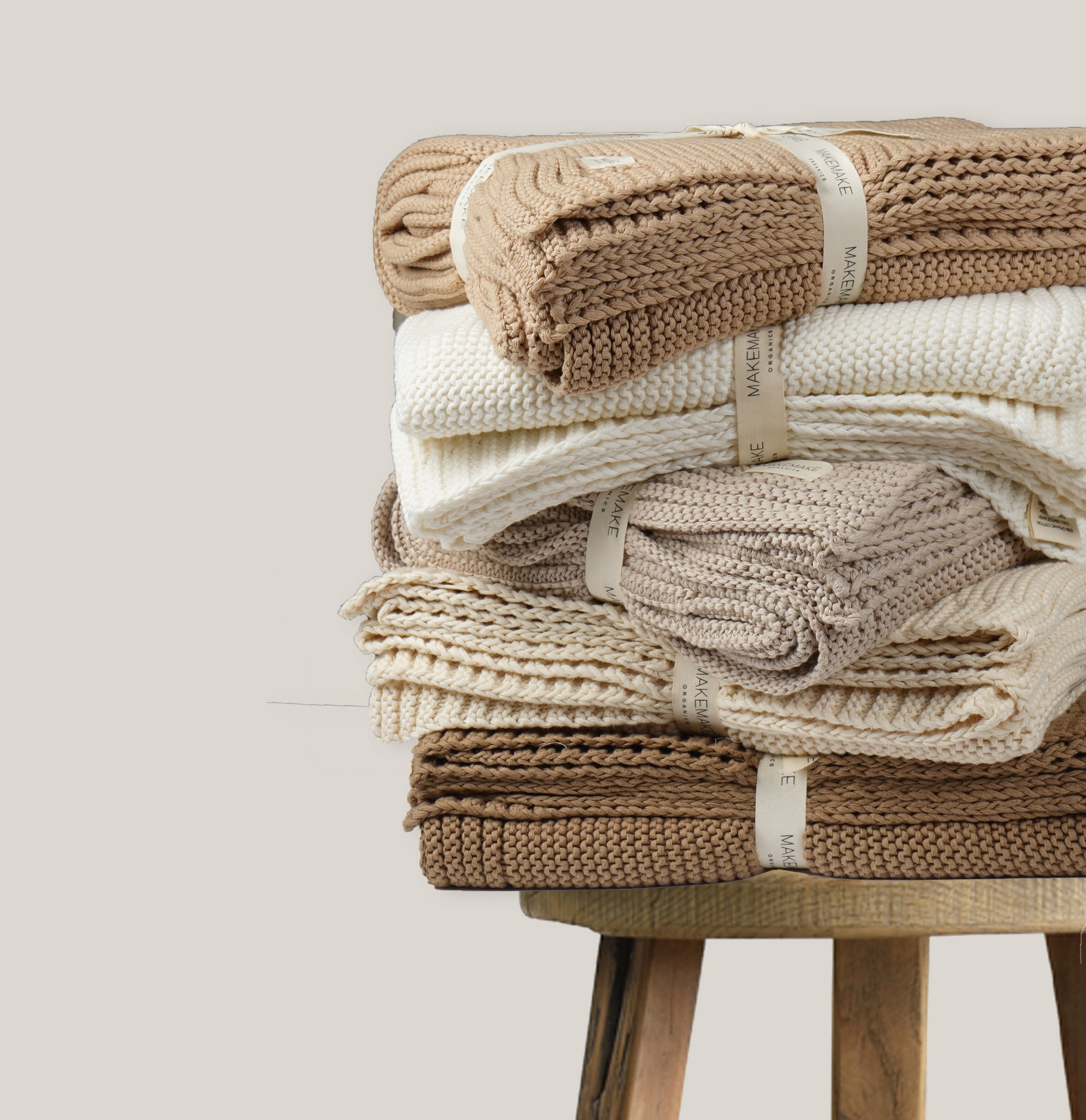 Chunky Knit Throw Blanket - Ivory