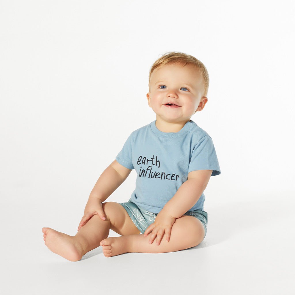 Earth influencer Baby T-Shirt - Slate Blue