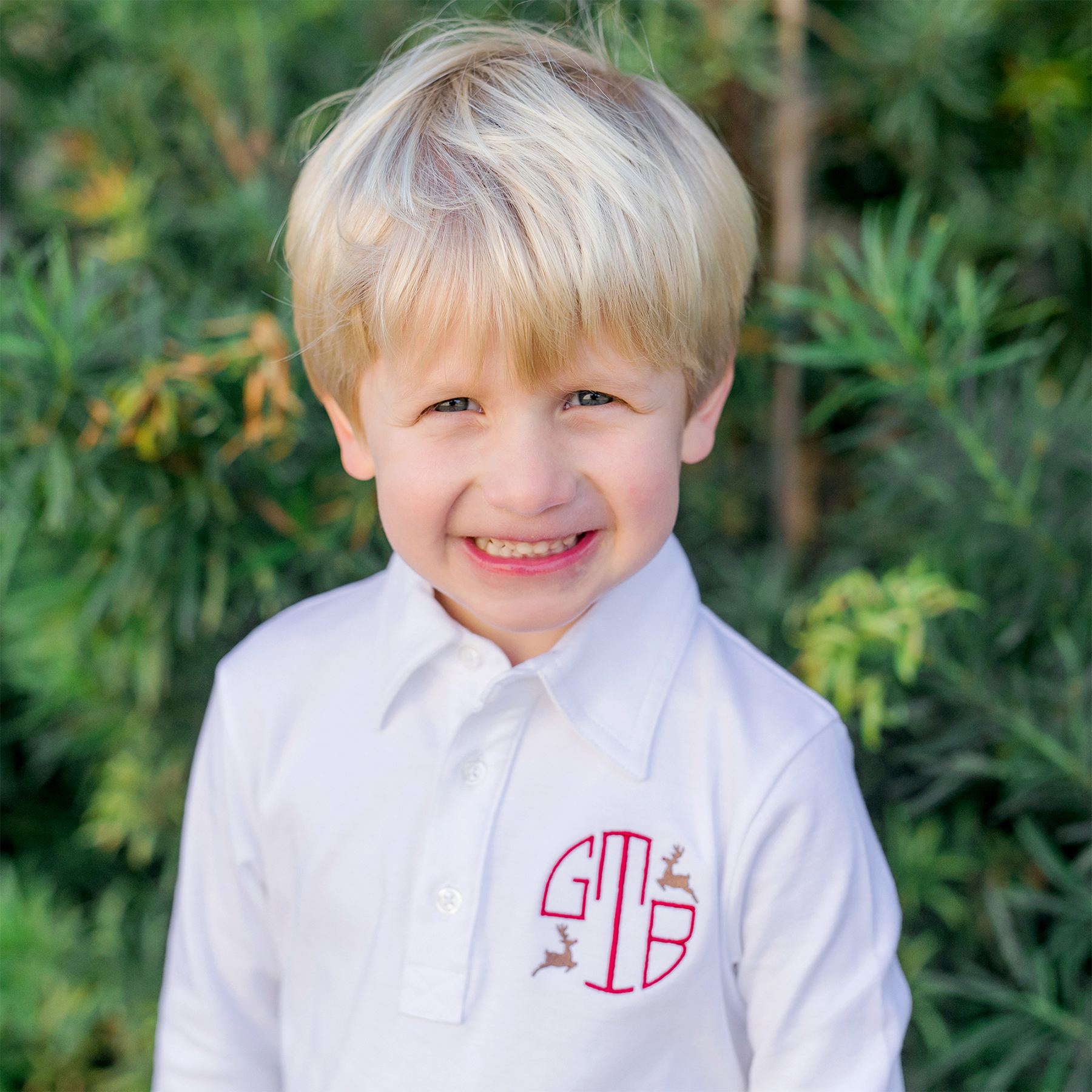 Finn Pima Cotton Long Sleeve Polo for Boys - White