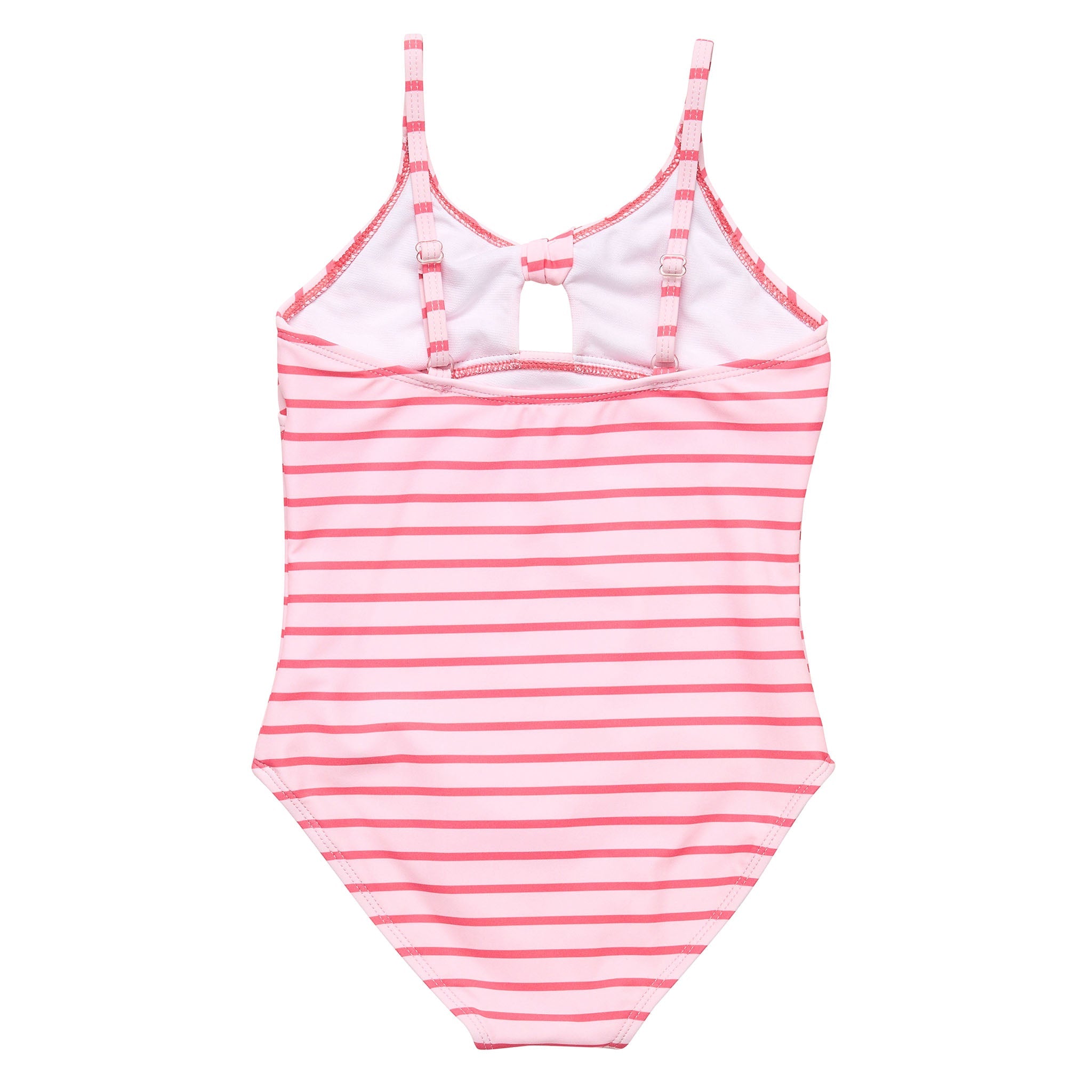 Coral Stripe Sustainable Bow Swimsuit