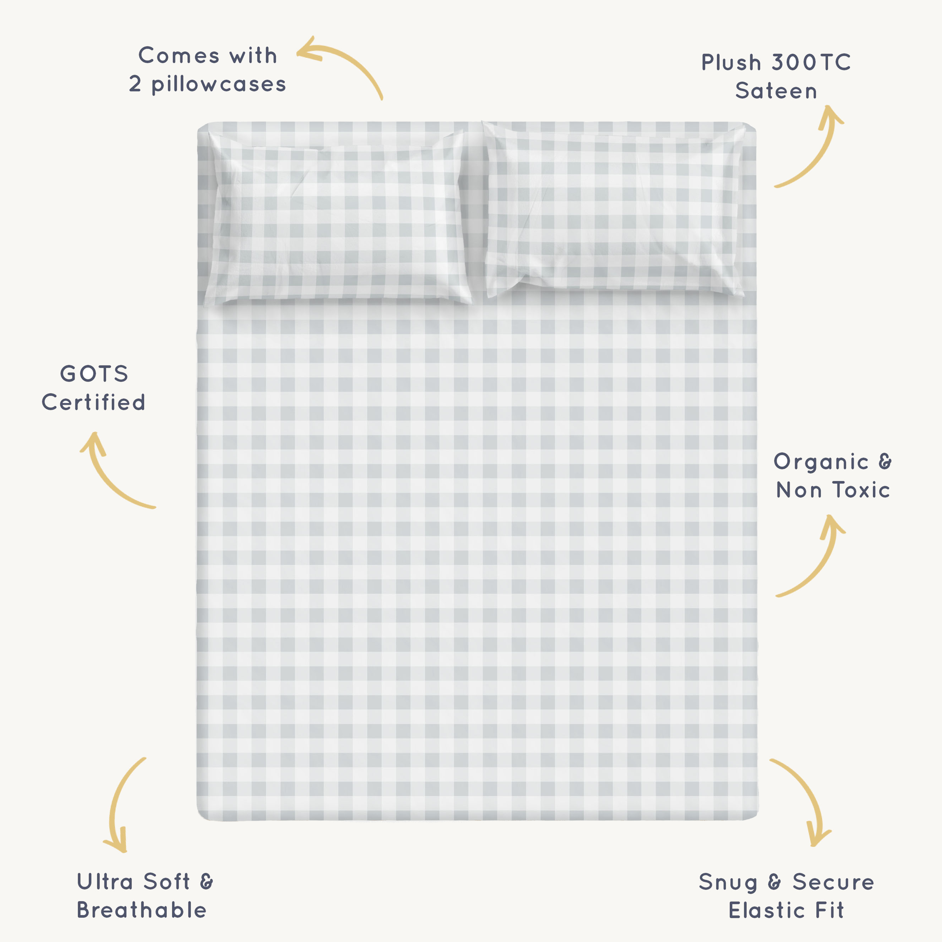 Organic Cotton Sheet Set - Gingham