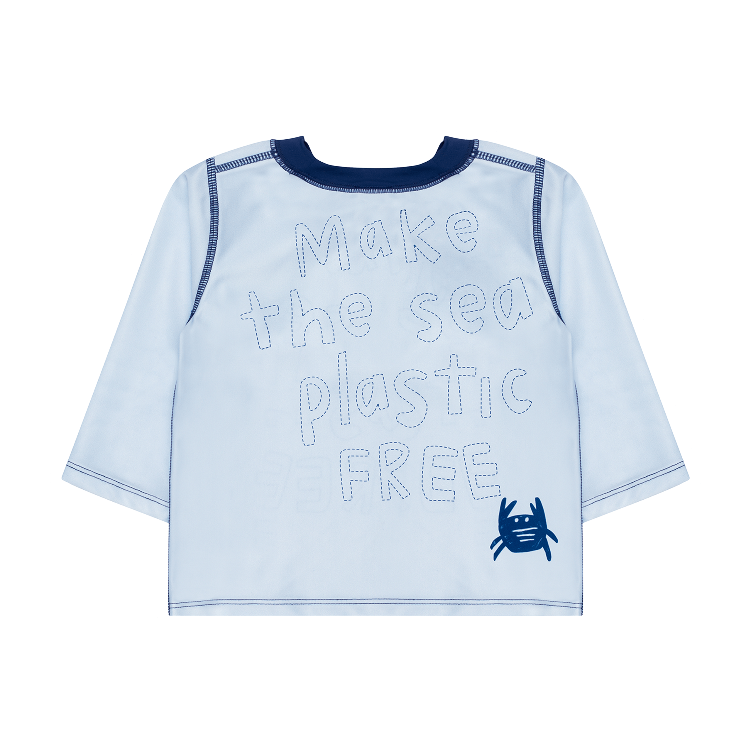 Make the Sea Plastic Free Rashguard - Powder Blue