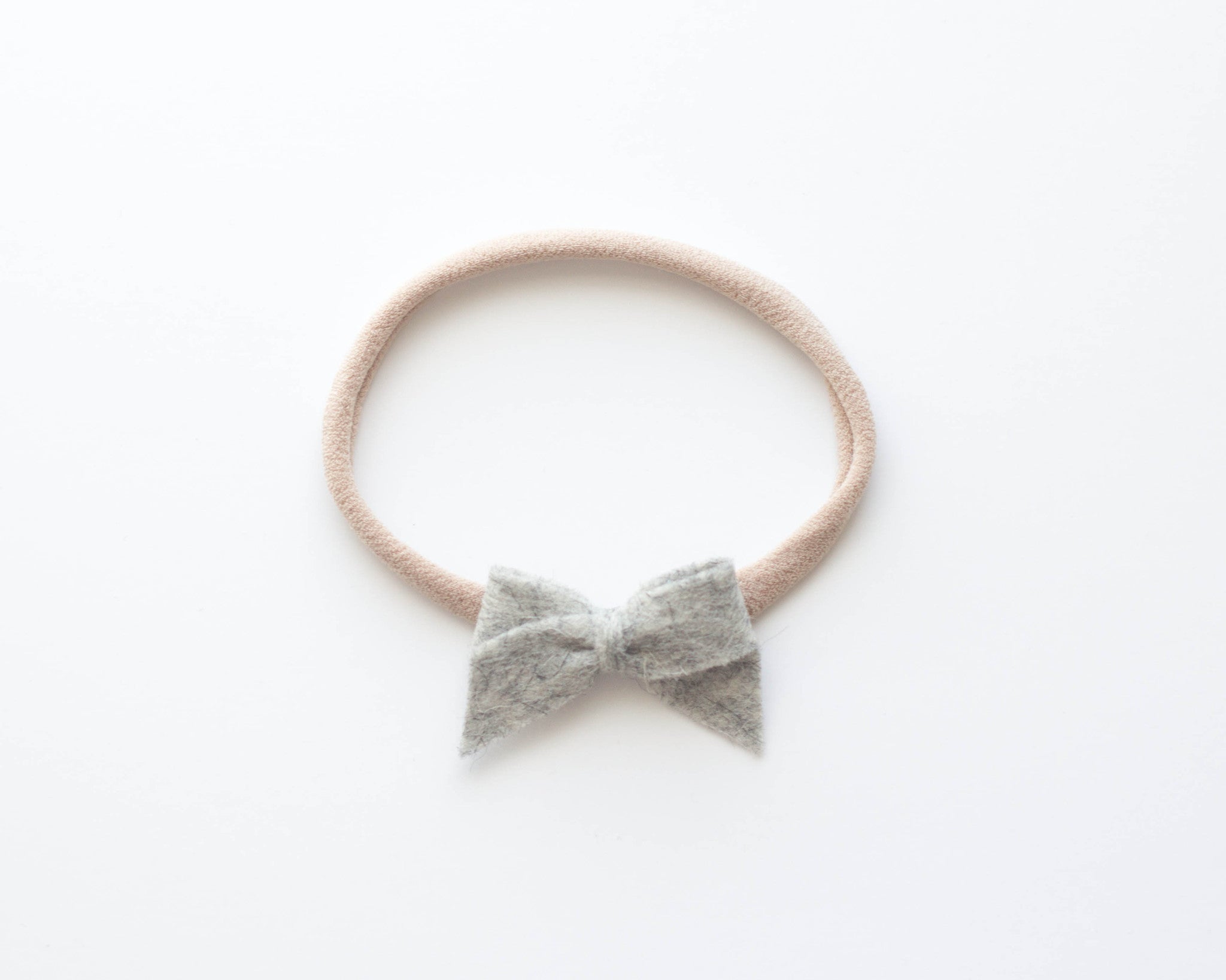 Heather Grey | Felt Baby Bow