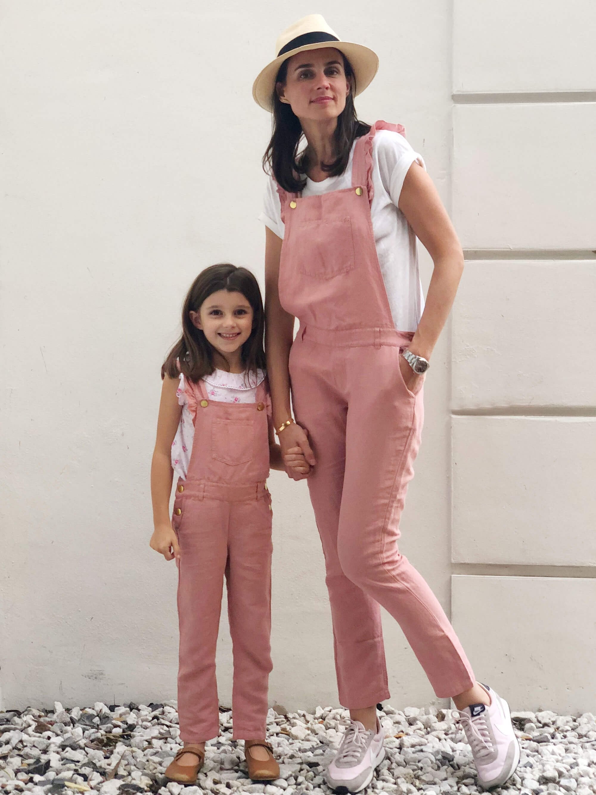 Georgette Pink Linen Overall - Sandy Pink