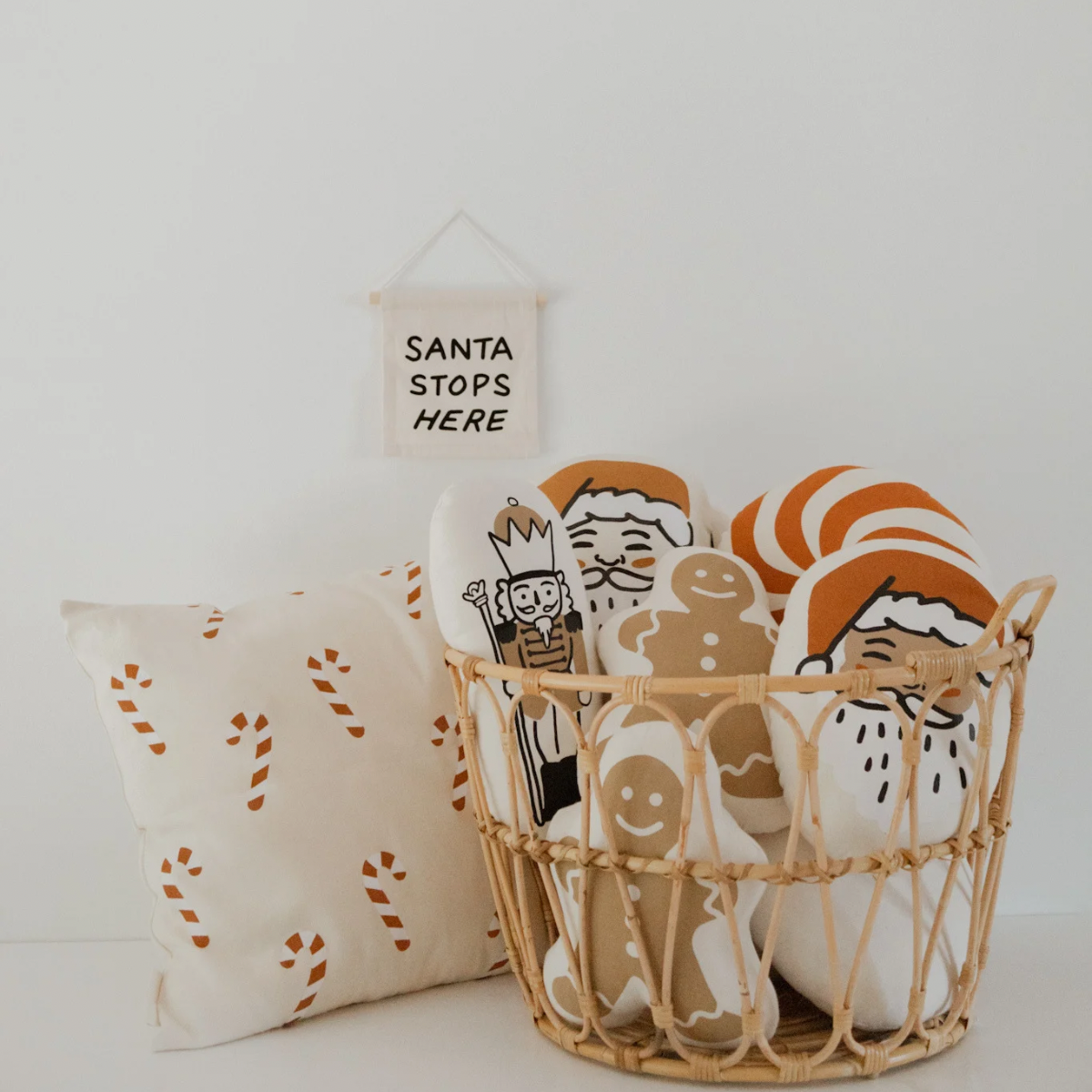 gingerbread cookie person pillow