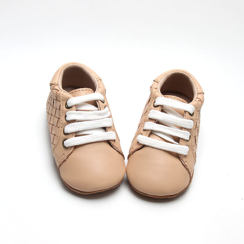 Leather Woven Sneaker | Color 'Honey' | Soft Sole