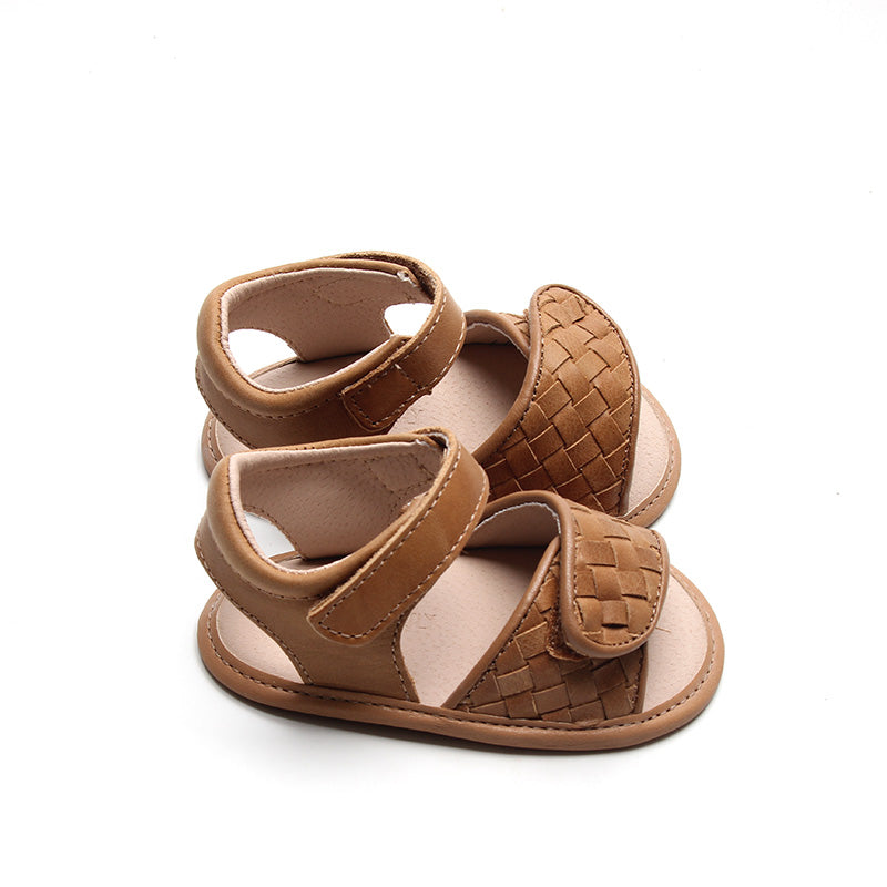 Leather Woven Sandal | Color 'Walnut' | Soft Sole