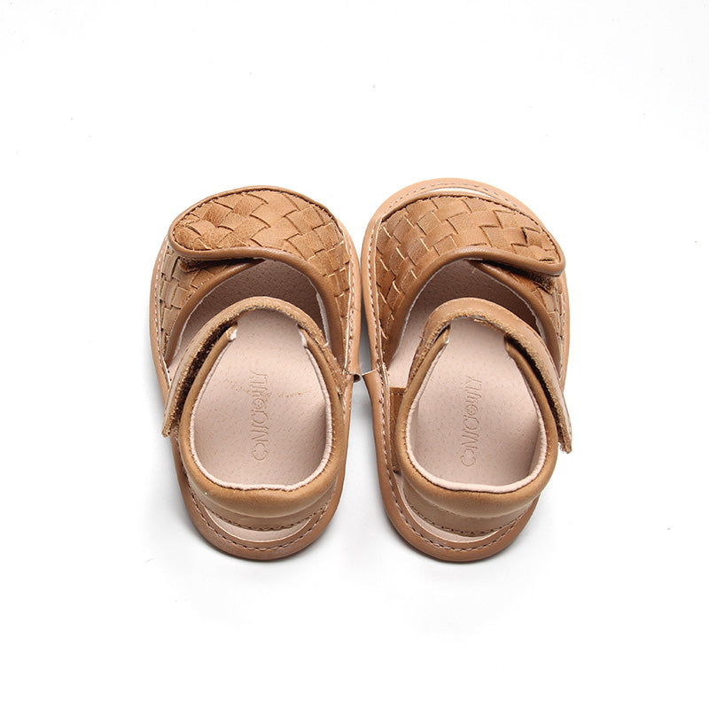 Leather Woven Sandal | Color 'Walnut' | Soft Sole