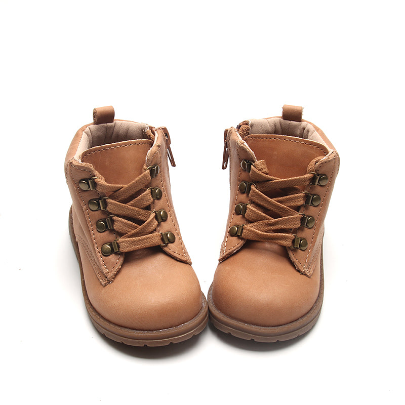 Leather Combat Boot | Color 'Sand'