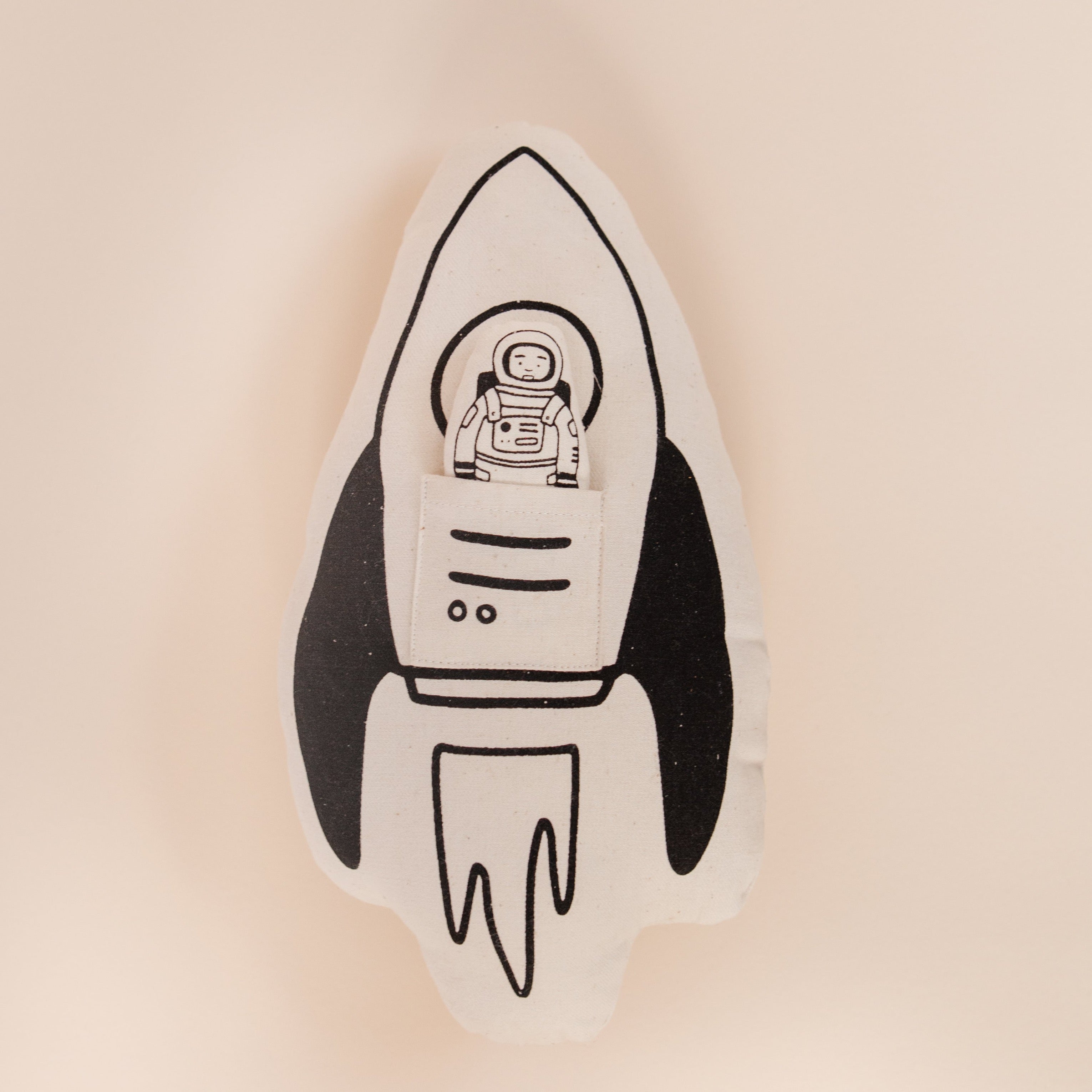 rocket + astronaut pillow
