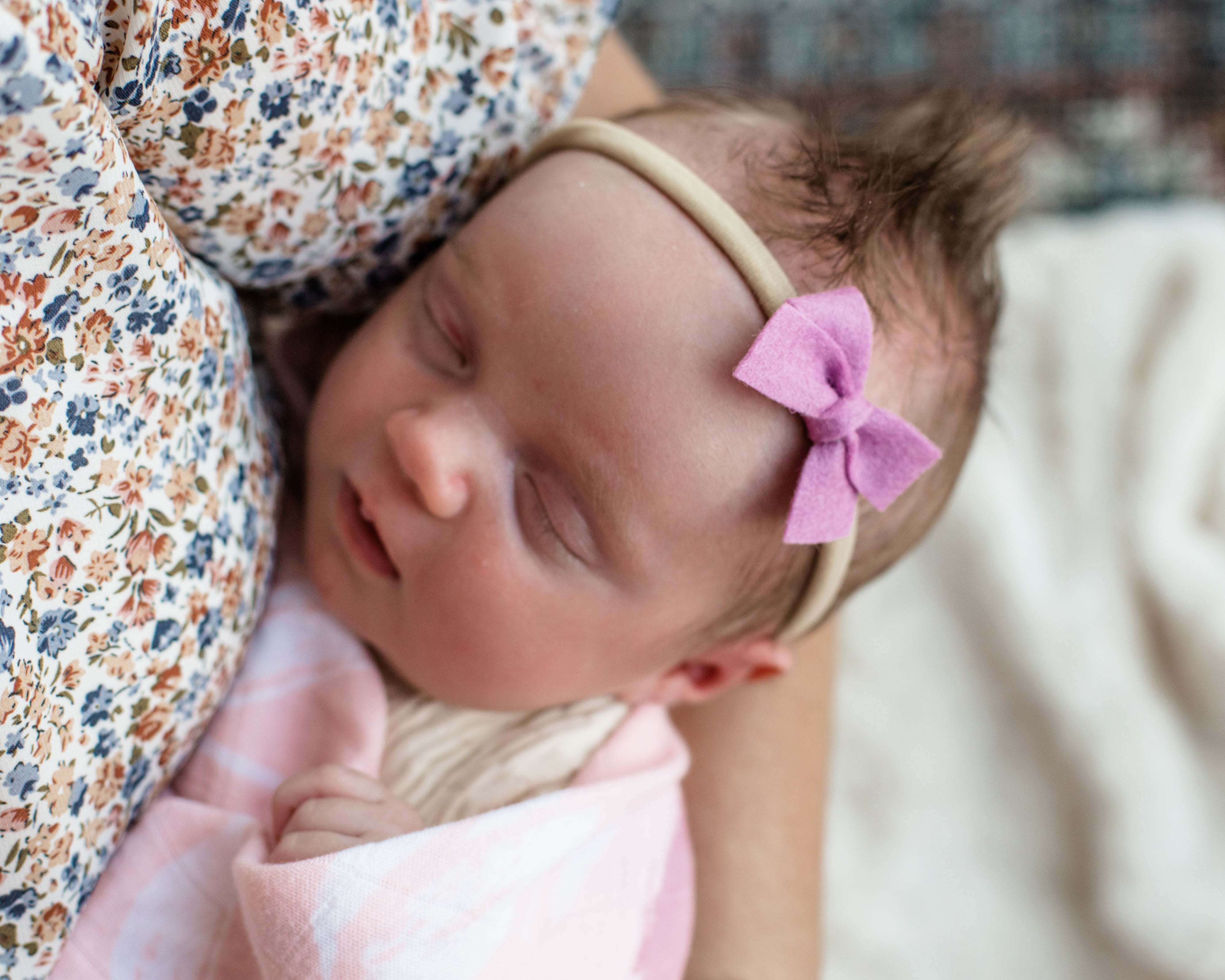 Lilac | Felt Baby Bow