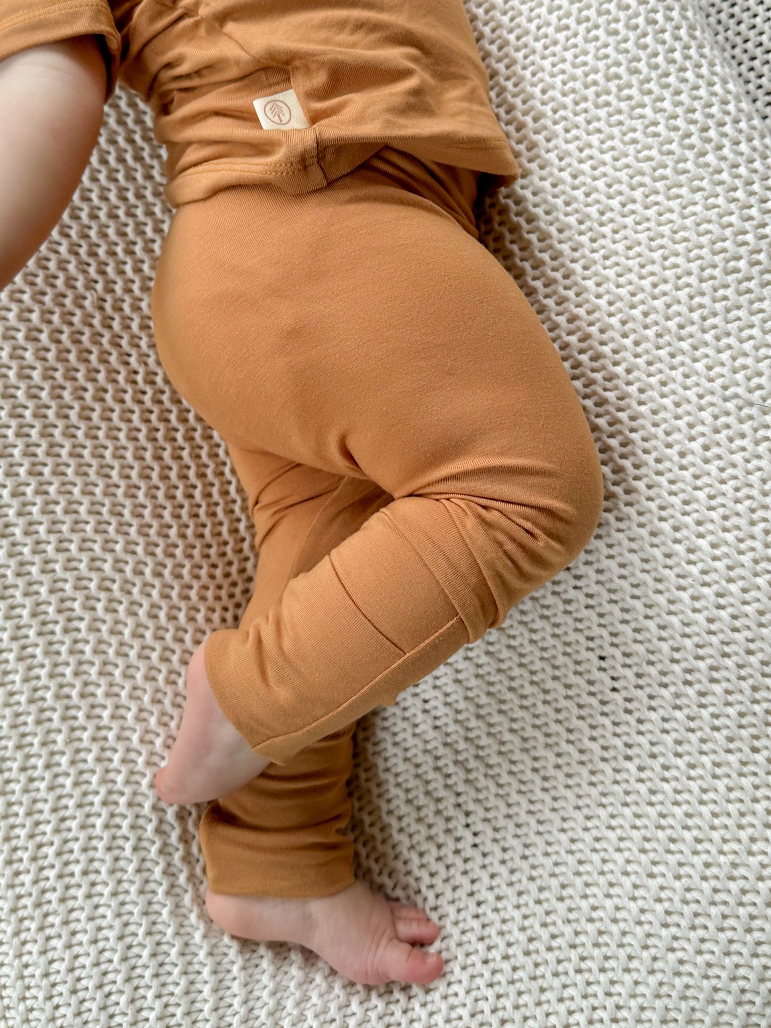 Fold-Over Footie Leggings | Baby & Toddler | Luxury Bamboo | Clay