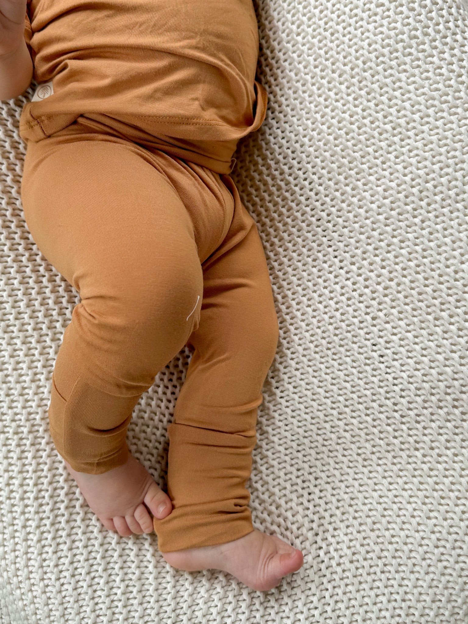 Fold-Over Footie Leggings | Baby & Toddler | Luxury Bamboo | Clay