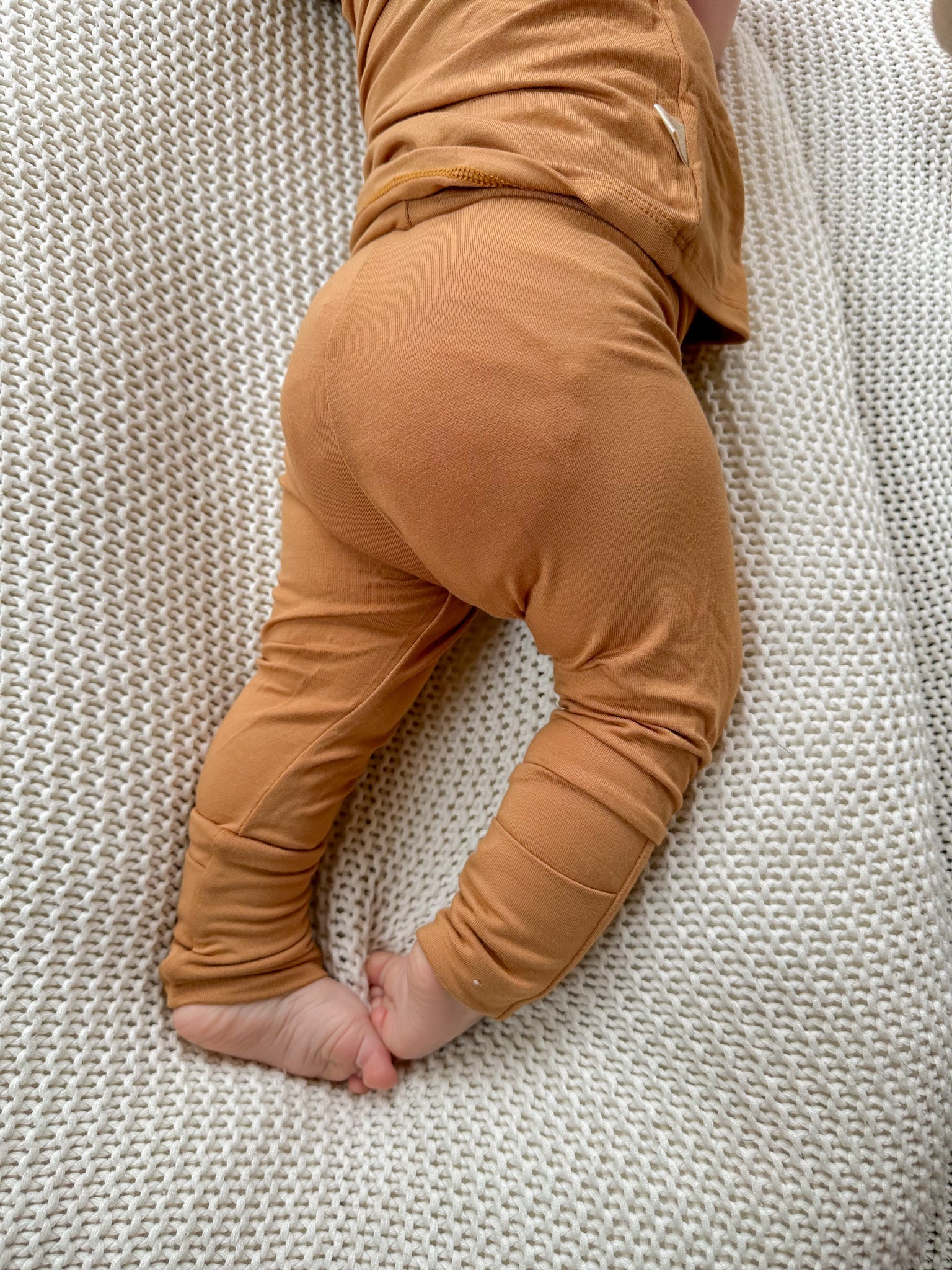 Fold-Over Footie Leggings | Baby & Toddler | Luxury Bamboo | Clay