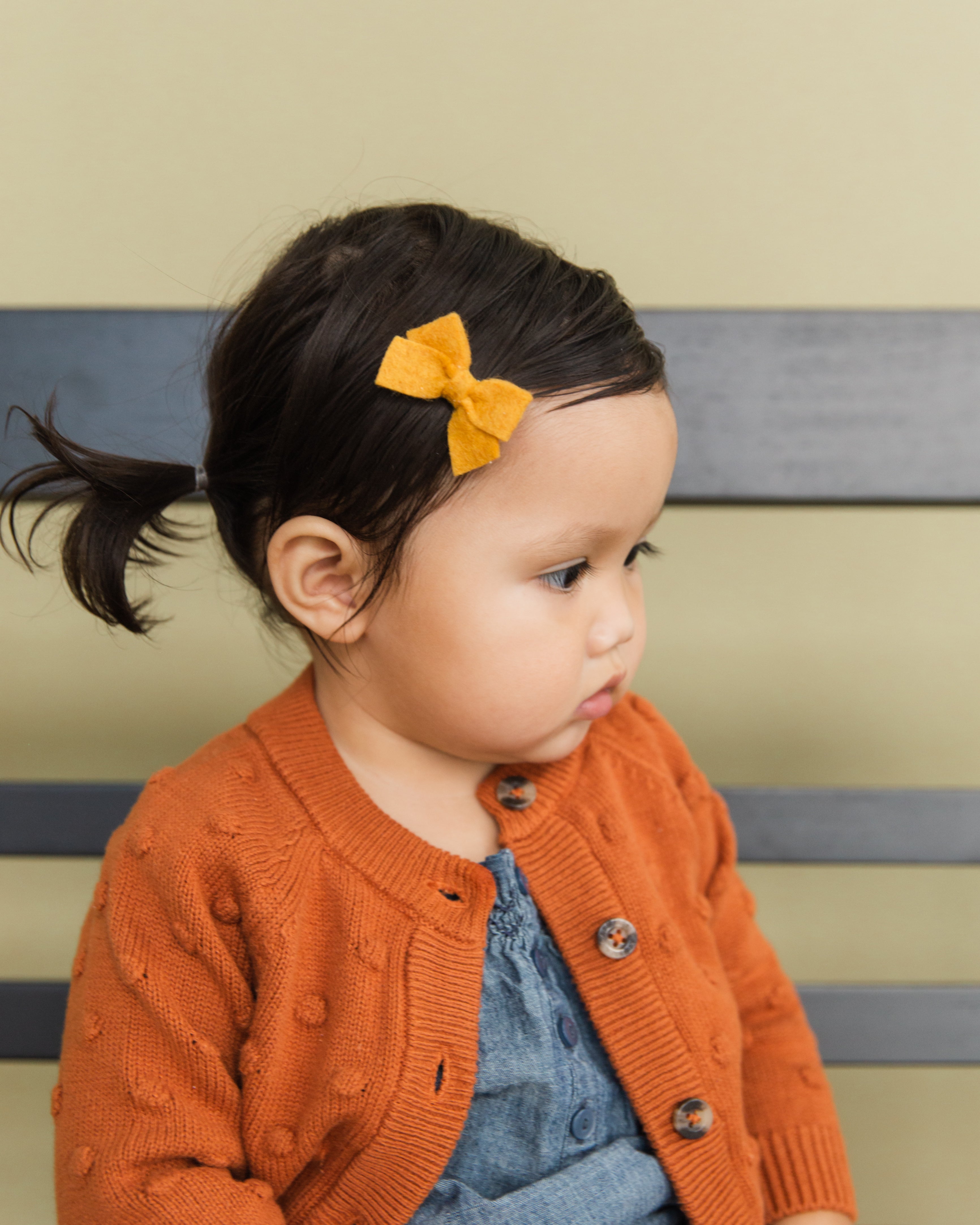 Butterscotch | Felt Baby Bow