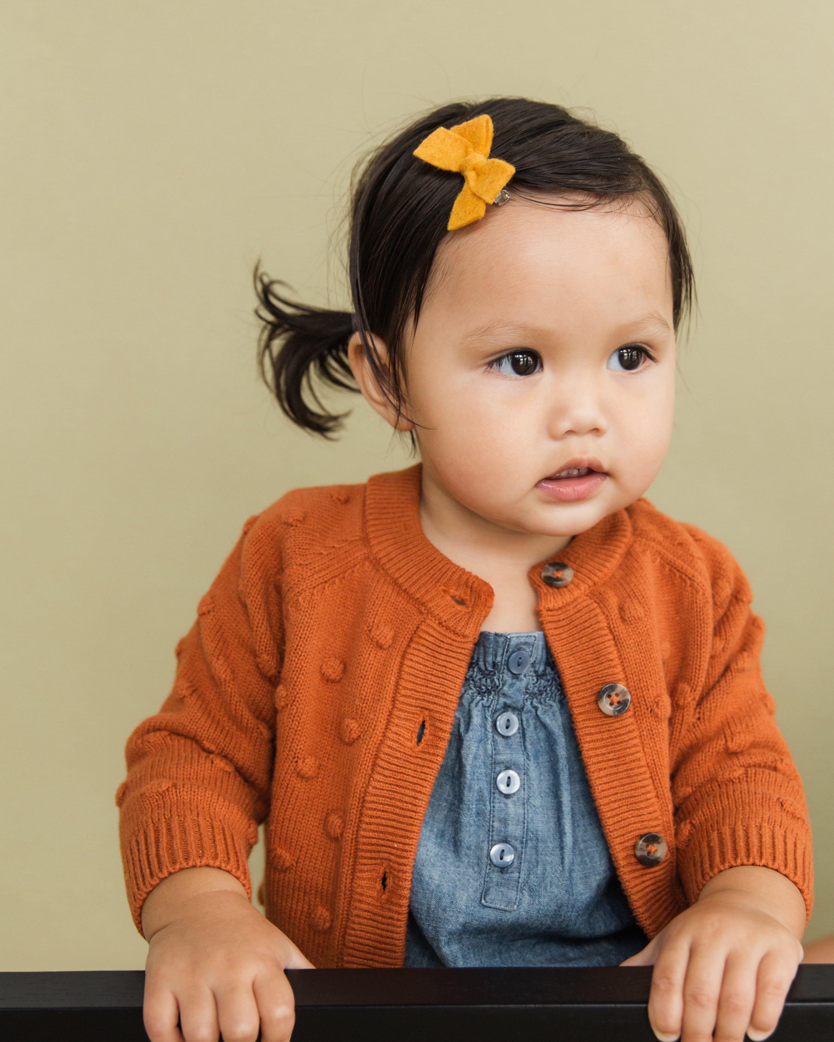 Butterscotch | Felt Baby Bow