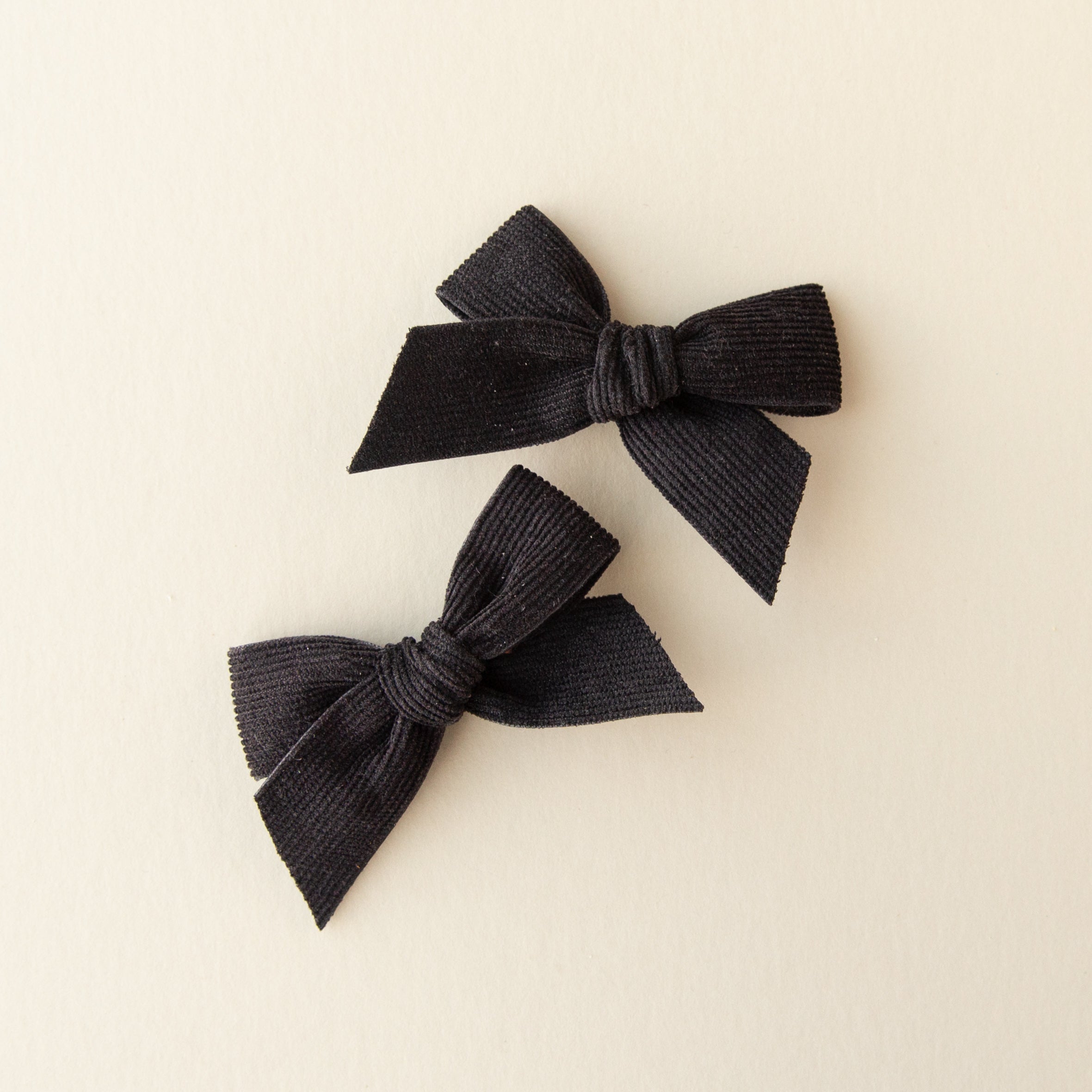 Ink | Pigtail Set - Corduroy Ribbon Bow