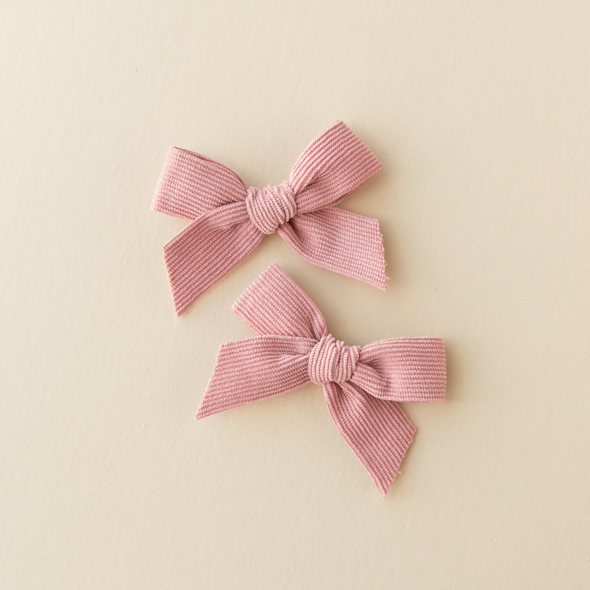Rosewood | Pigtail Set - Corduroy Ribbon Bow