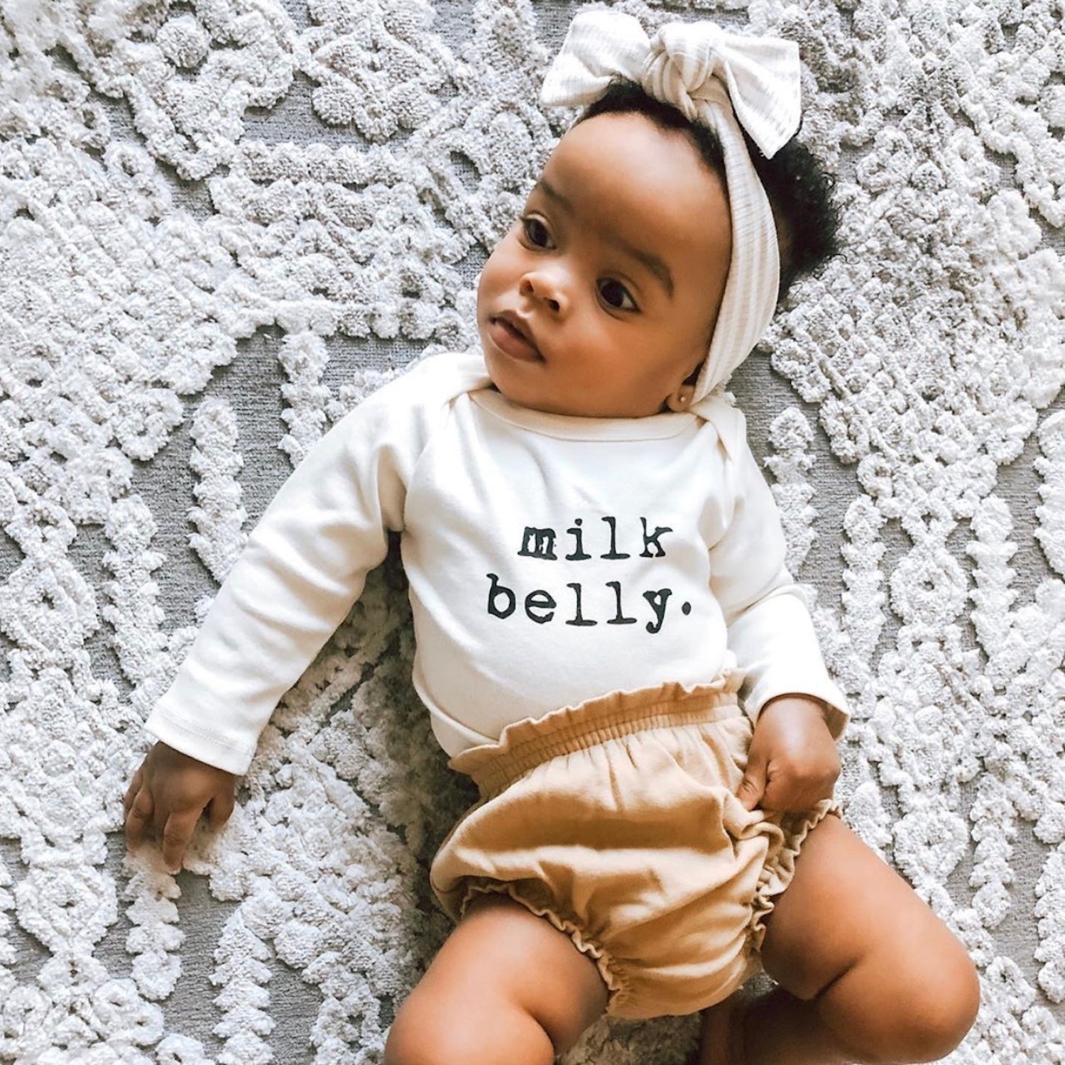 Milk Belly - Long Sleeve Organic Baby Bodysuit