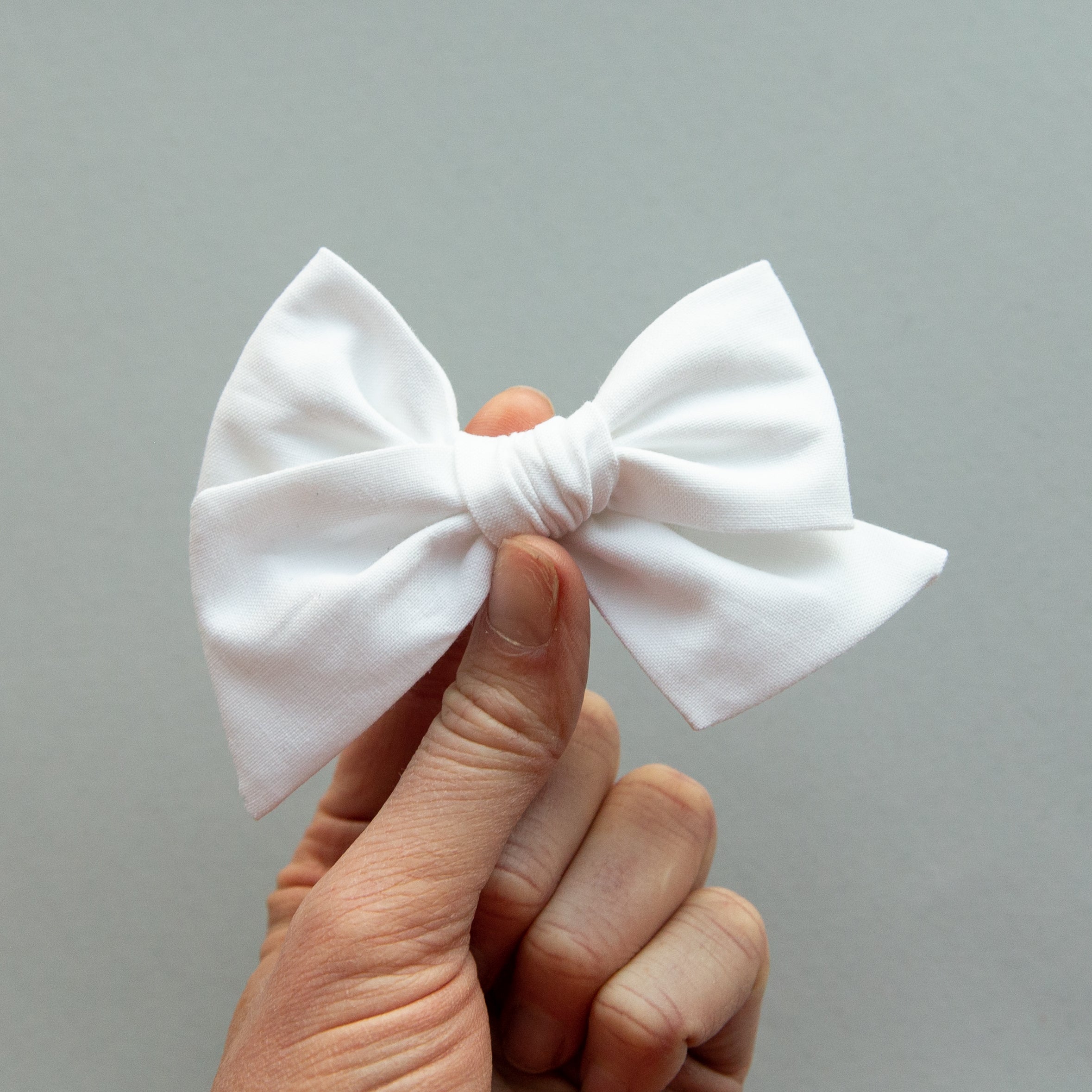 True White | Oversized Hand-tied Bow