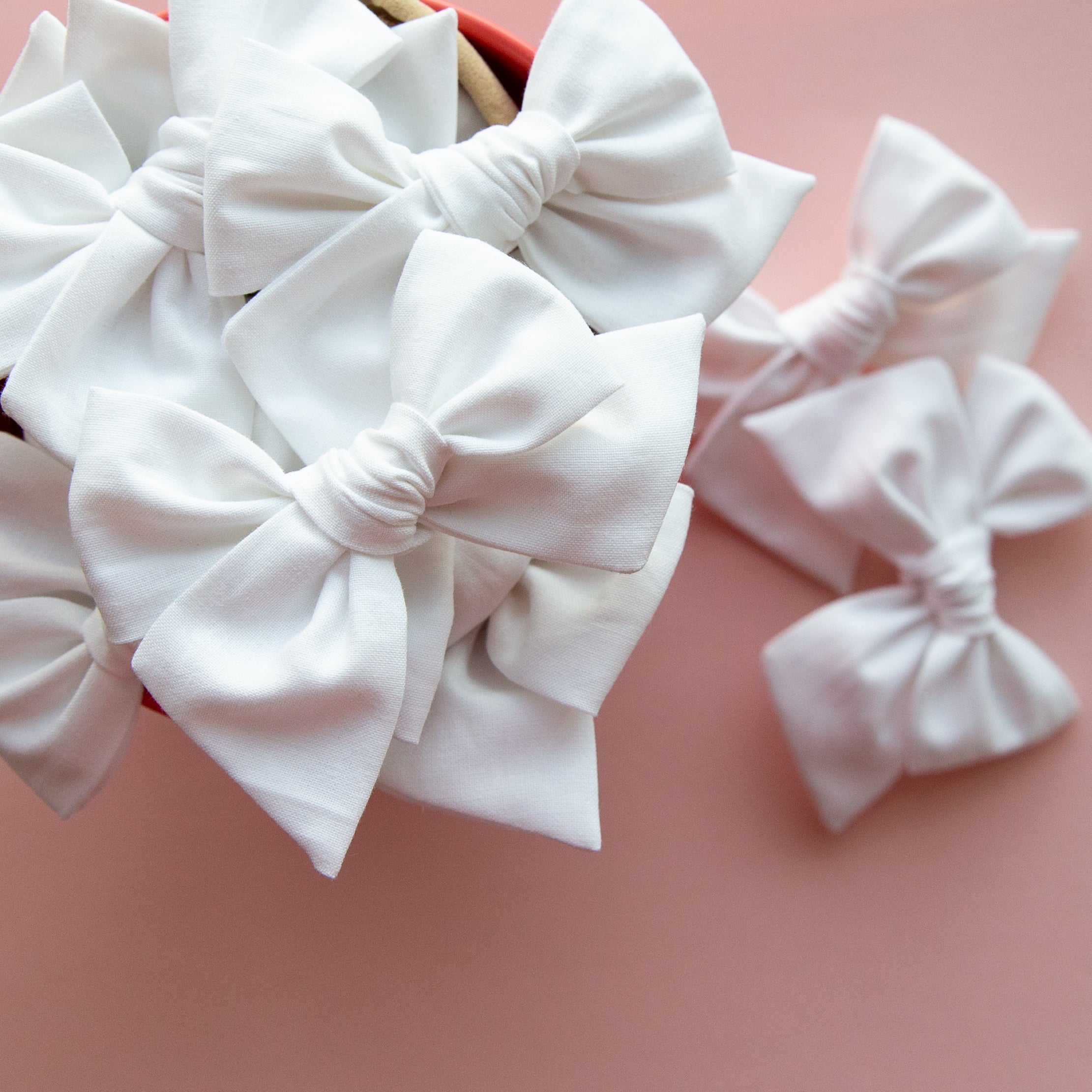 True White | Oversized Hand-tied Bow