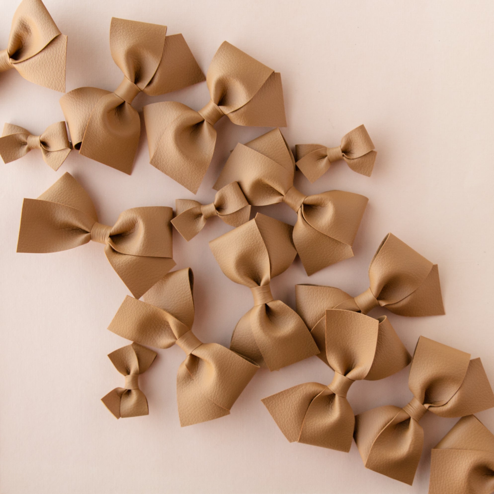 Camel | Leather Baby Bow