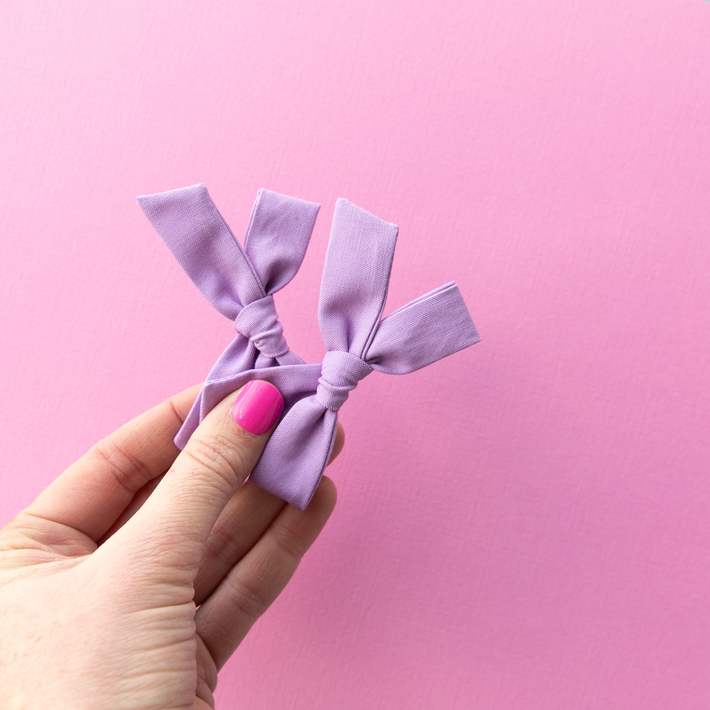 Striking Purple | Pigtail Set - Hand-tied Bow