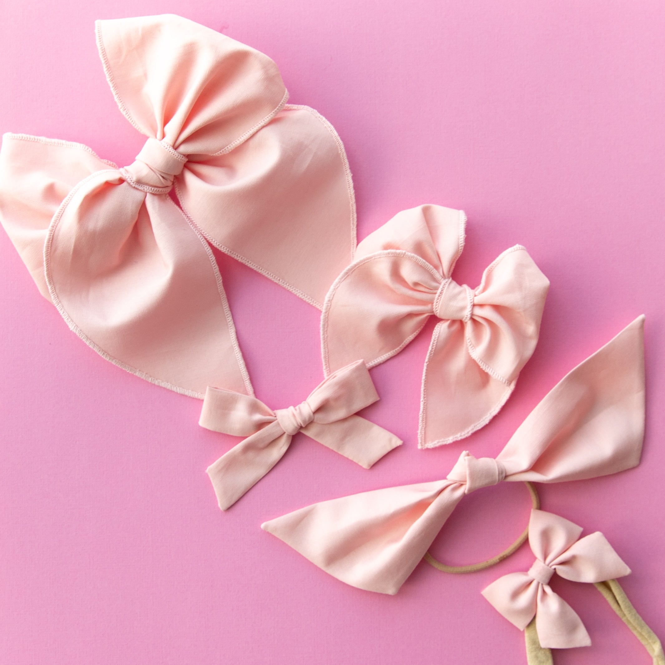 Candy Pink | Pigtail Set - Hand-tied Bow