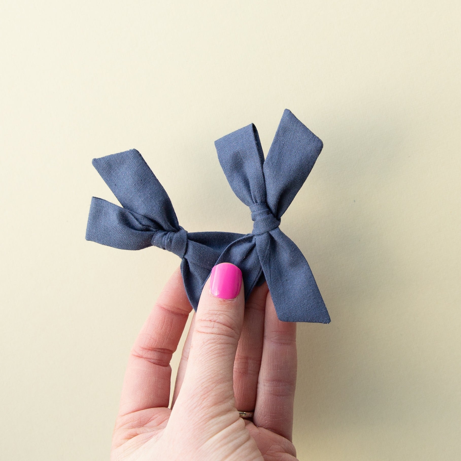 Blueberry | Pigtail Set - Hand-tied Bow