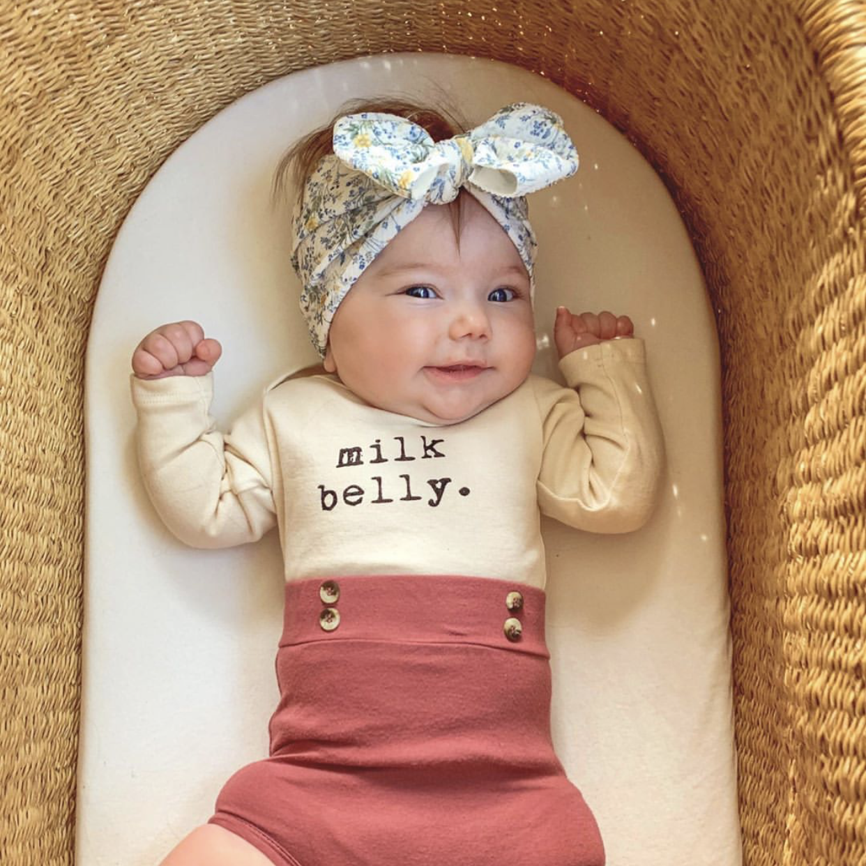 Milk Belly - Long Sleeve Organic Baby Bodysuit